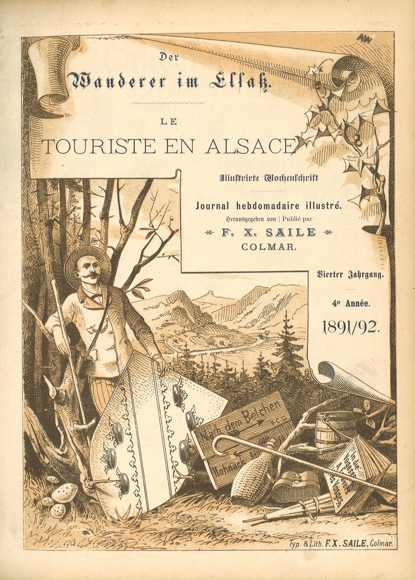 Der Wanderer im Elsass - Le touriste en Alsace