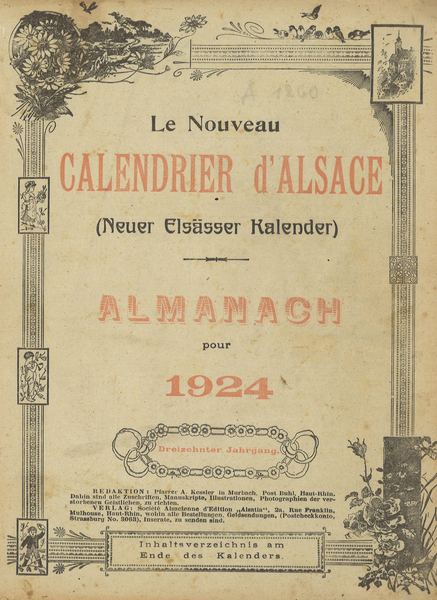 Le nouveau calendrier d'Alsace - Neuer Elsässer Kalender