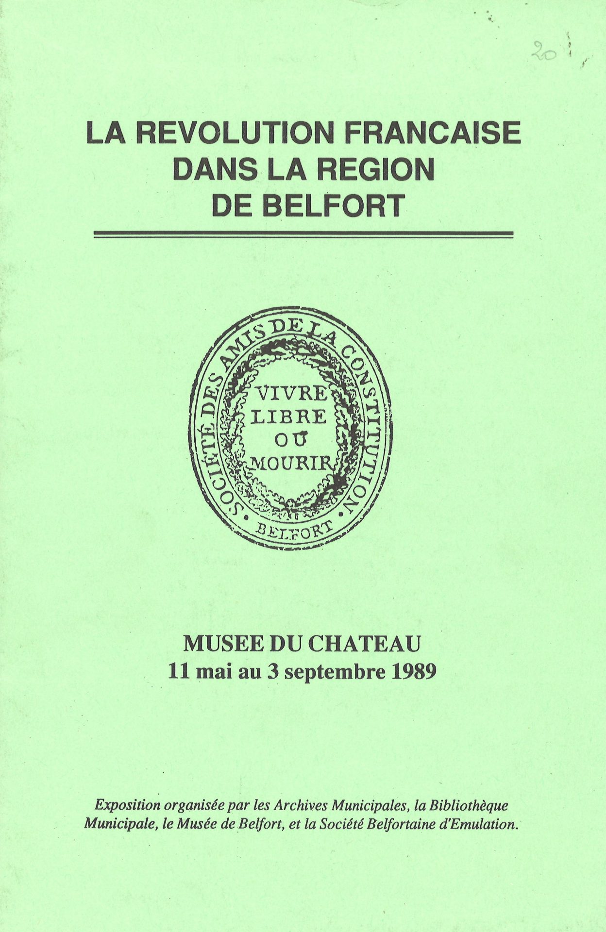 La Révolution française dans la région de Belfort