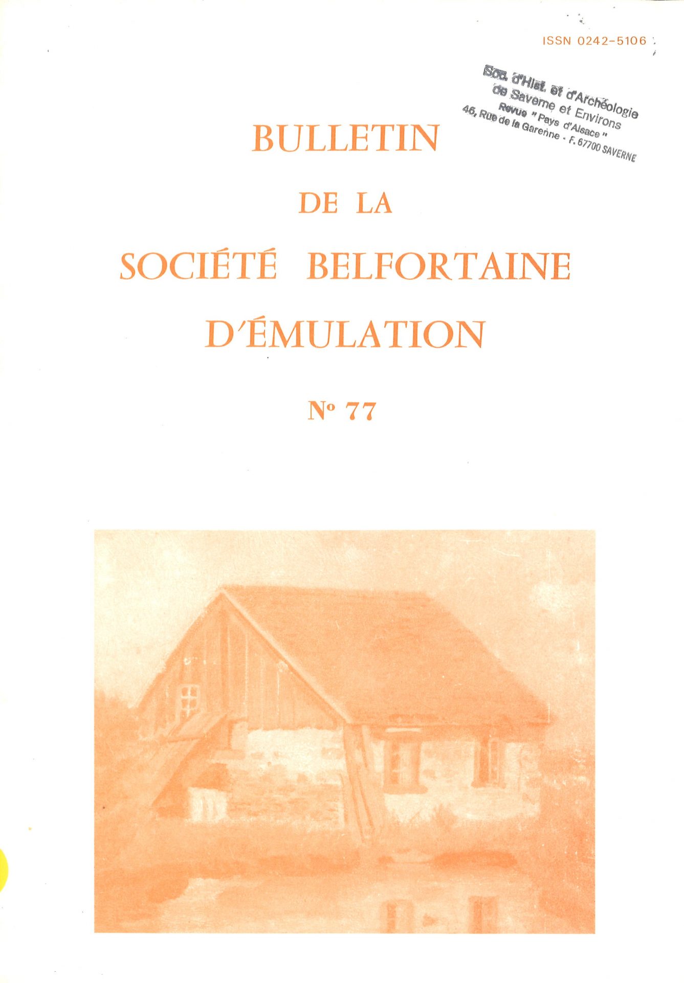 Bulletin de la société belfortaine d'émulation