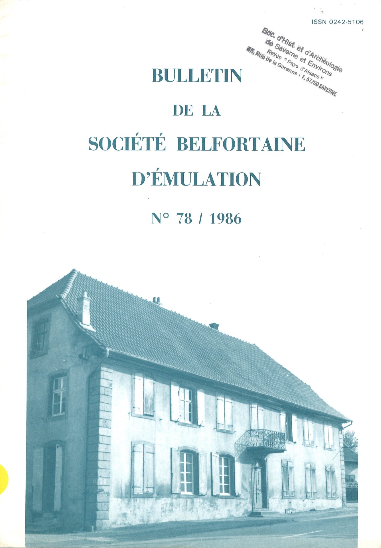 Bulletin de la société belfortaine d'émulation