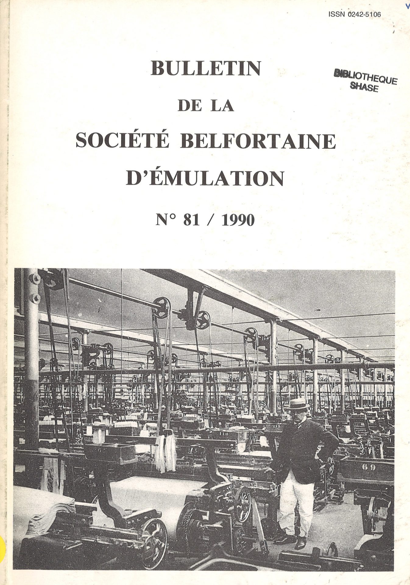 Bulletin de la société belfortaine d'émulation