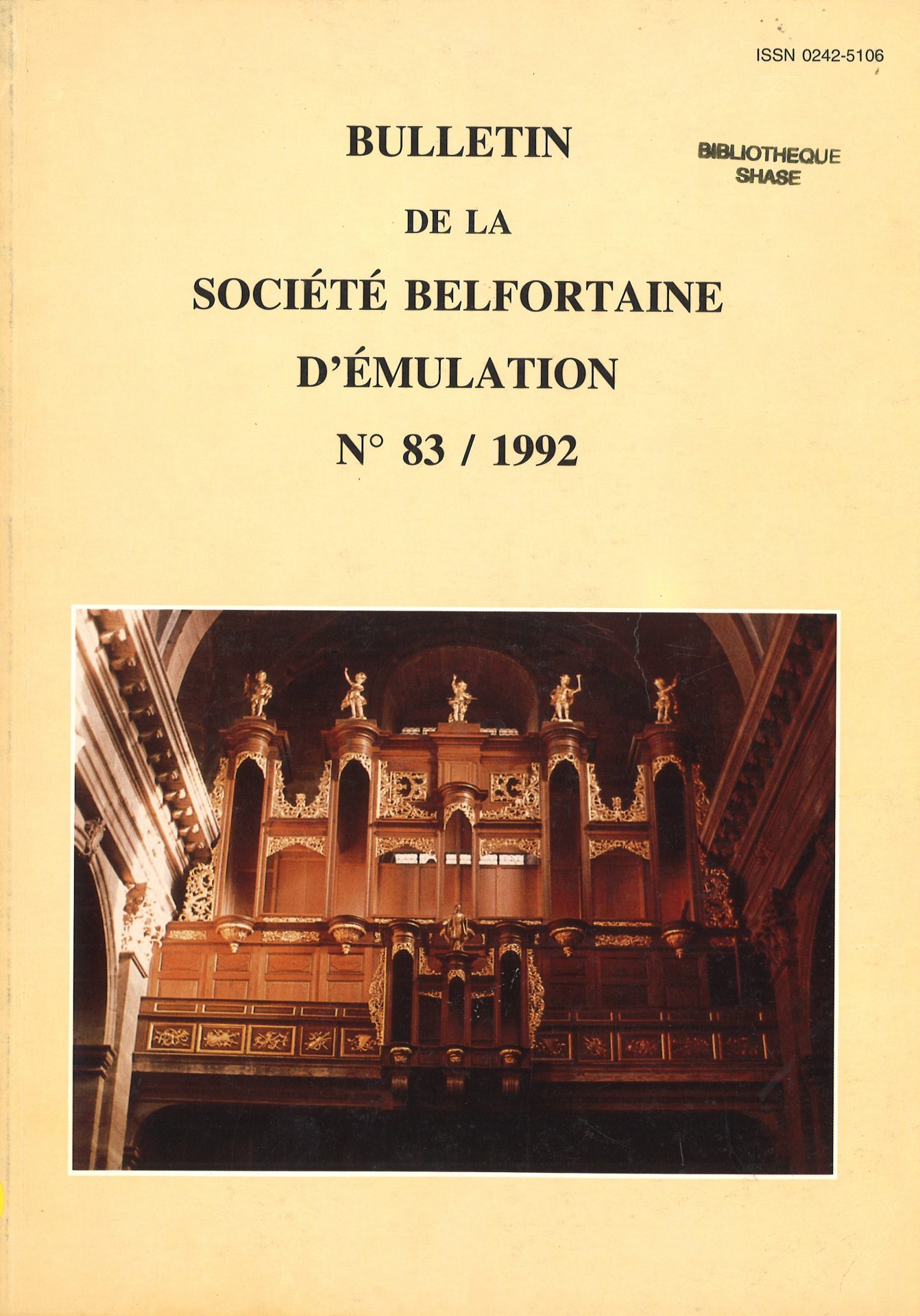 Bulletin de la société belfortaine d'émulation