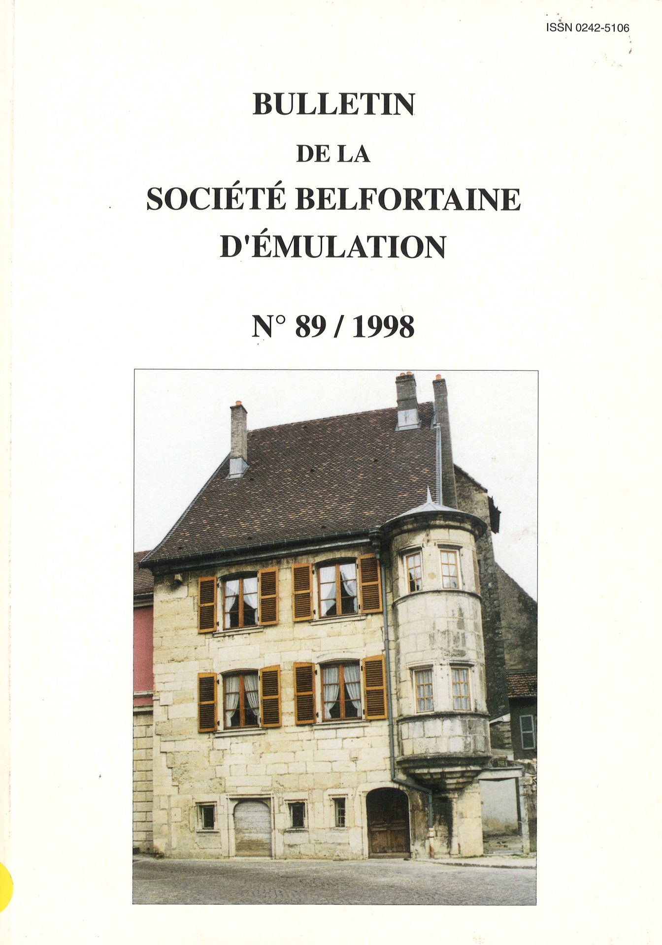 Bulletin de la société belfortaine d'émulation