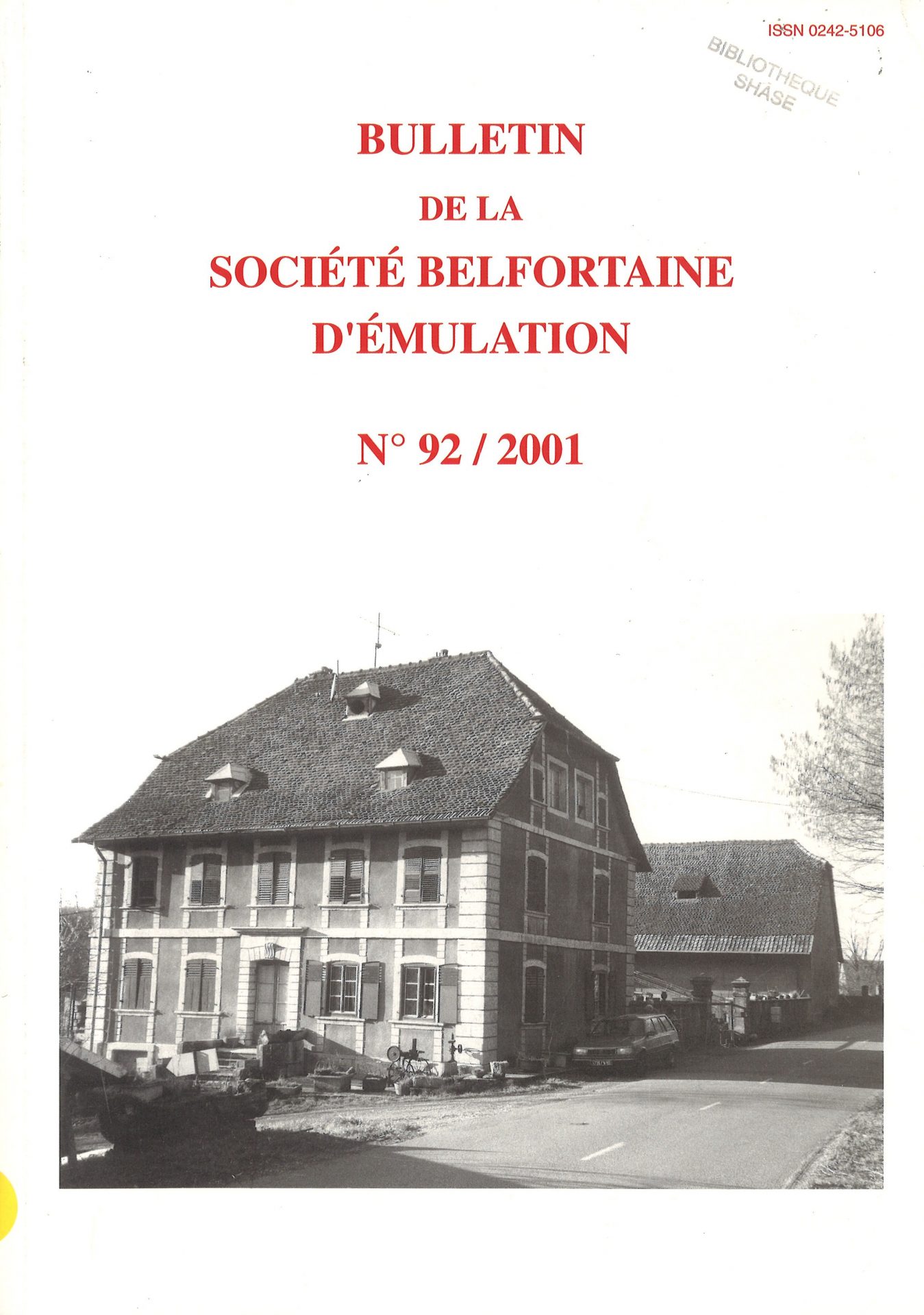 Bulletin de la Société Belfortaine d'émulation