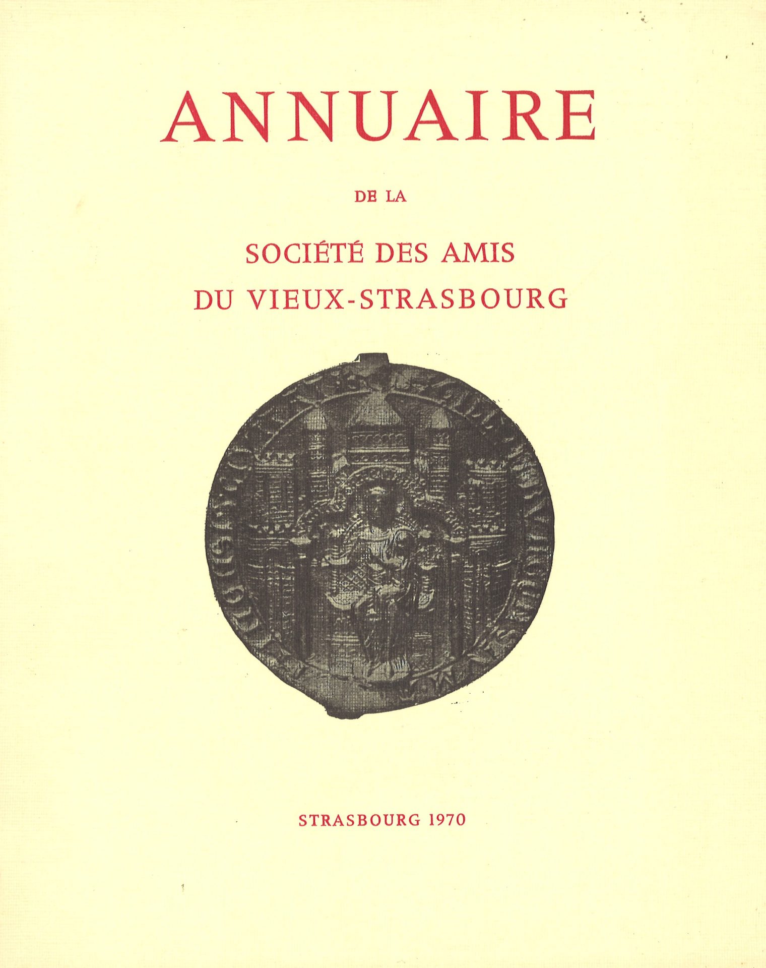 Annuaire de la Société des Amis du Vieux-Strasbourg
