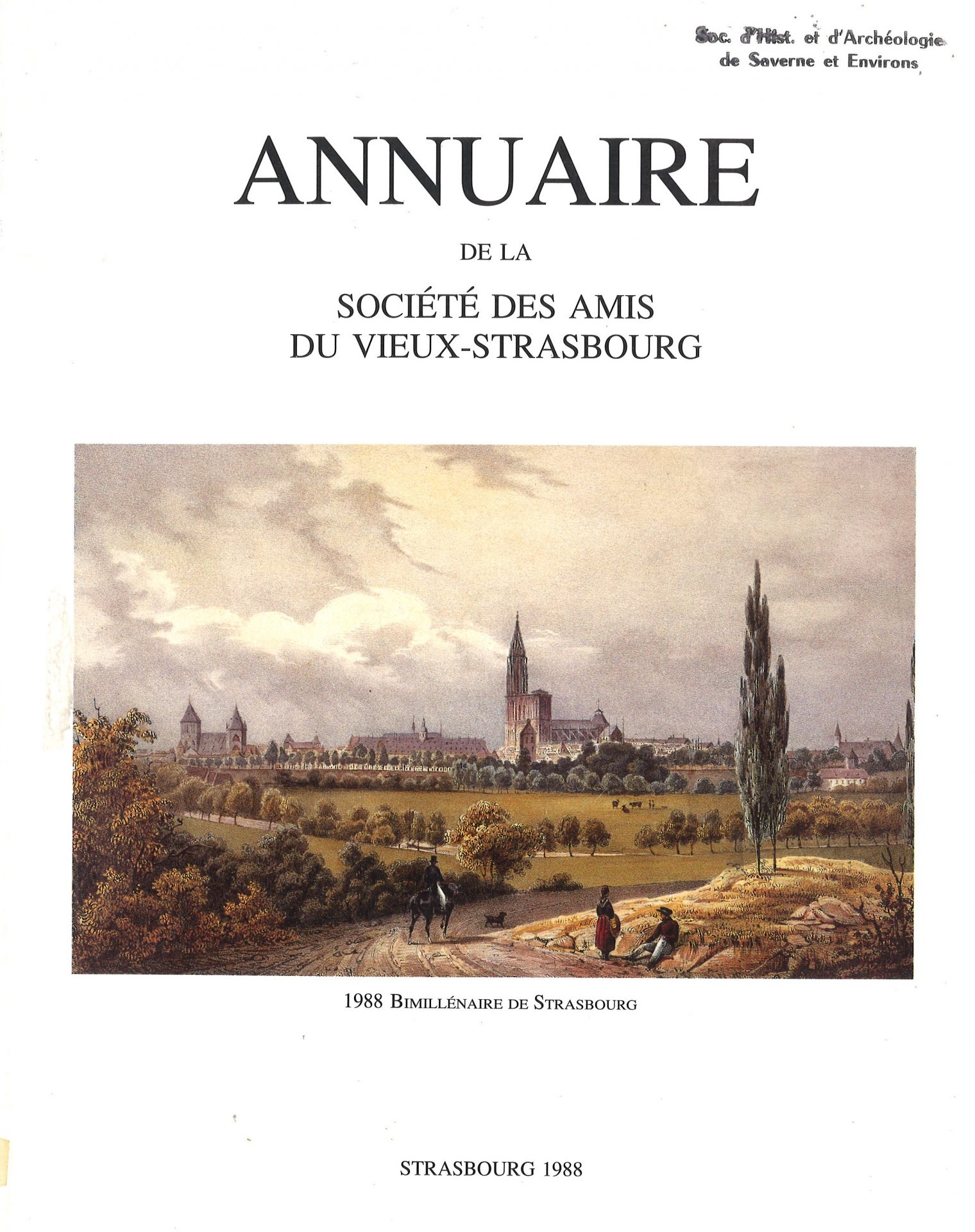 Annuaire de la Société des Amis du Vieux Strasbourg