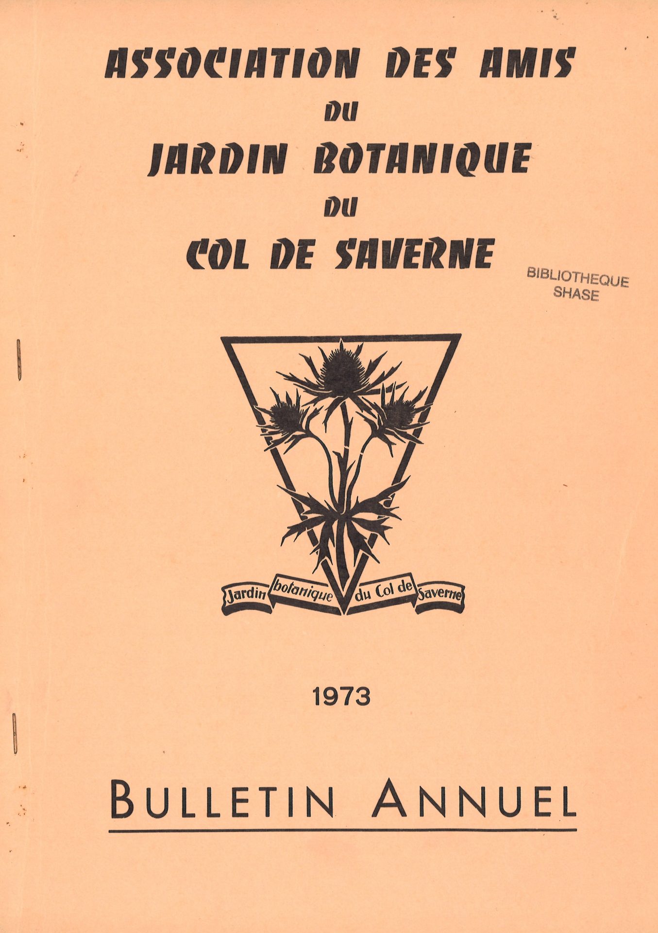 Bulletin annuel de l'Association des Amis du Jardin Botanique d Col de Saverne