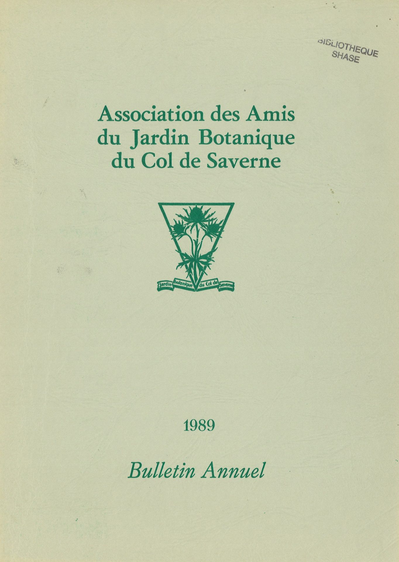 Bulletin annuel de l'Association des Amis du Jardin Botanique du Col de Saverne