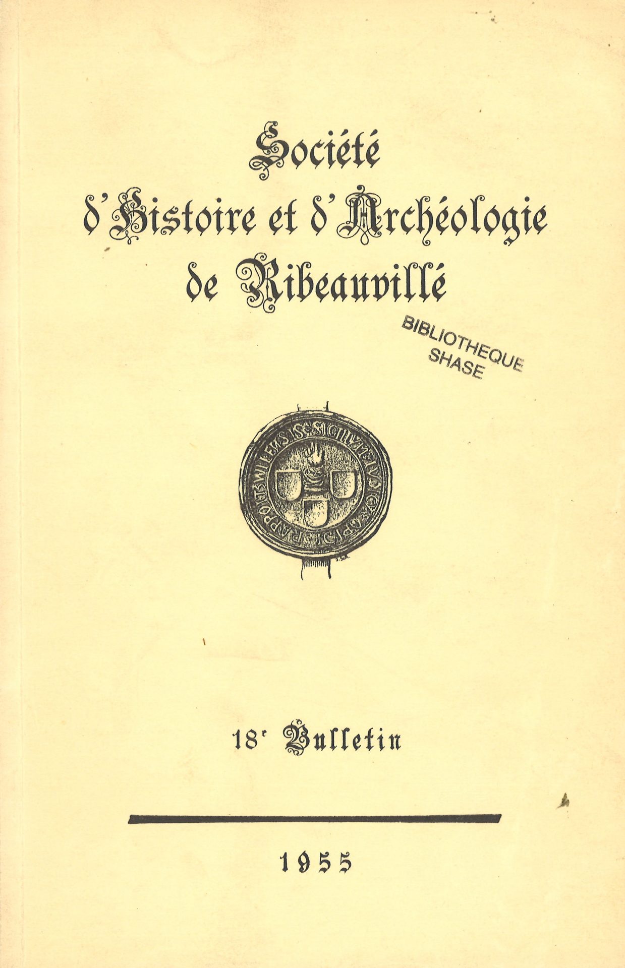 Société d'histoire et d'archéologie de Ribeauvillé