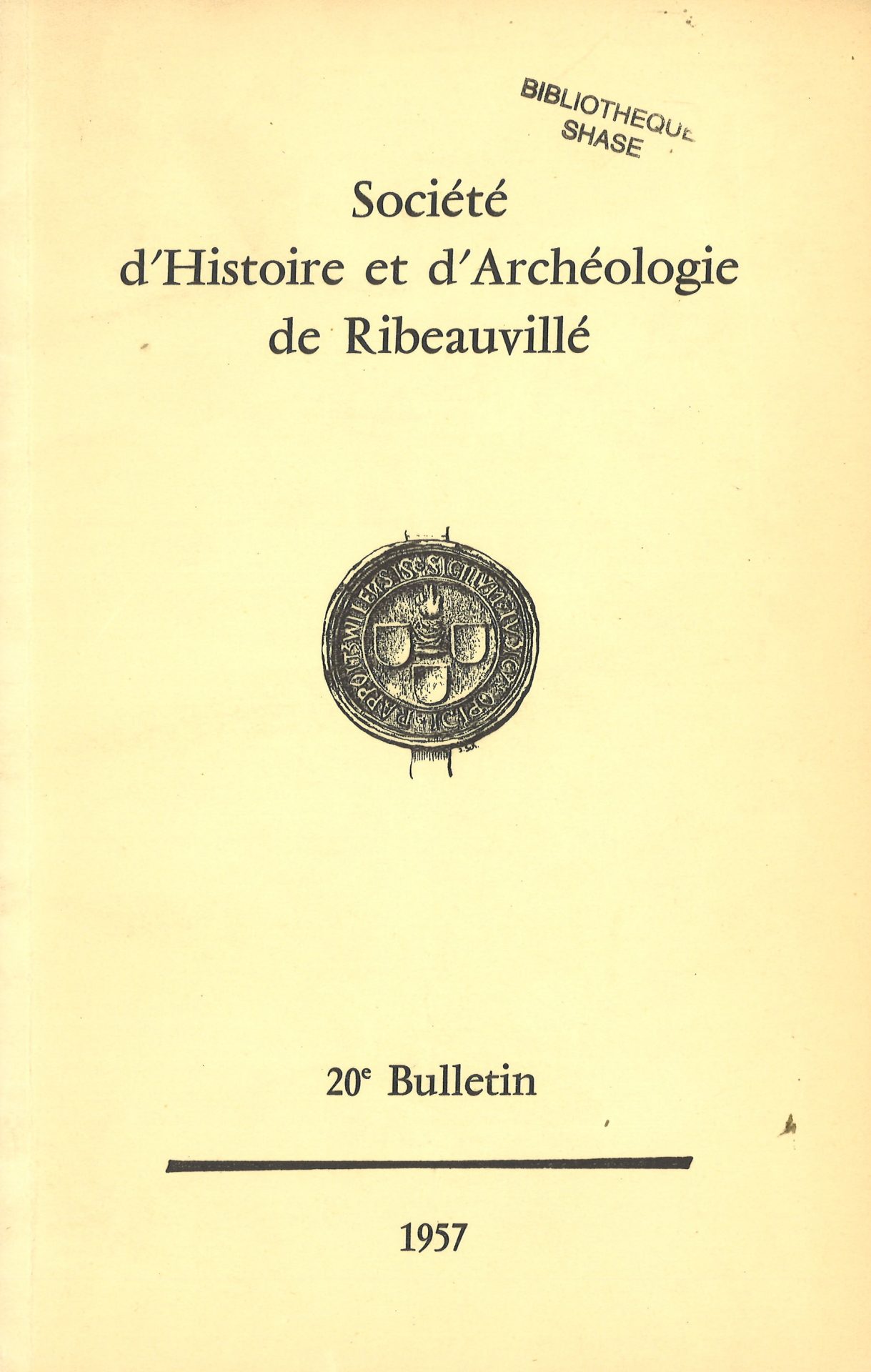 Société d'histoire et d'archéologie de Ribeauvillé