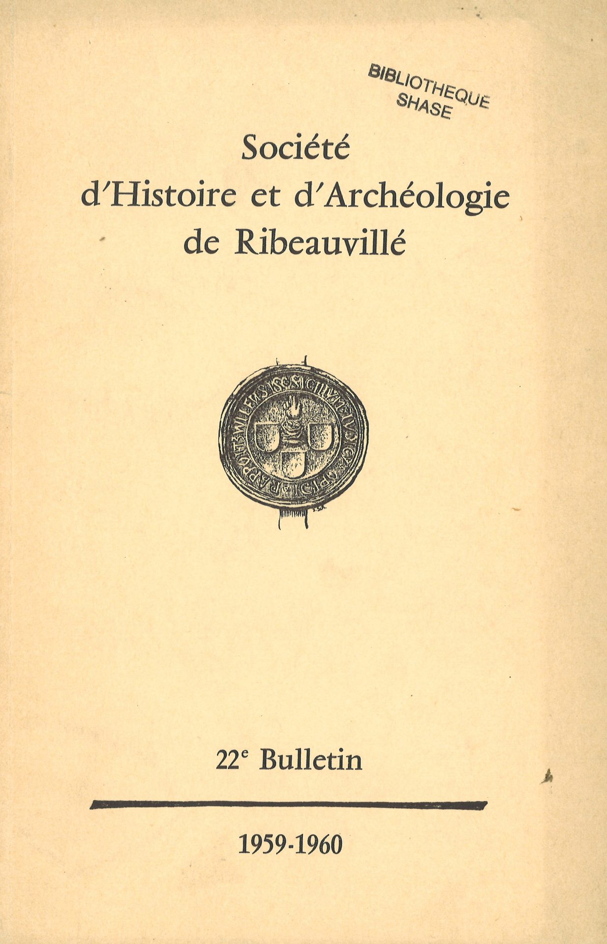 Société d'histoire et d'archéologie de Ribeauvillé