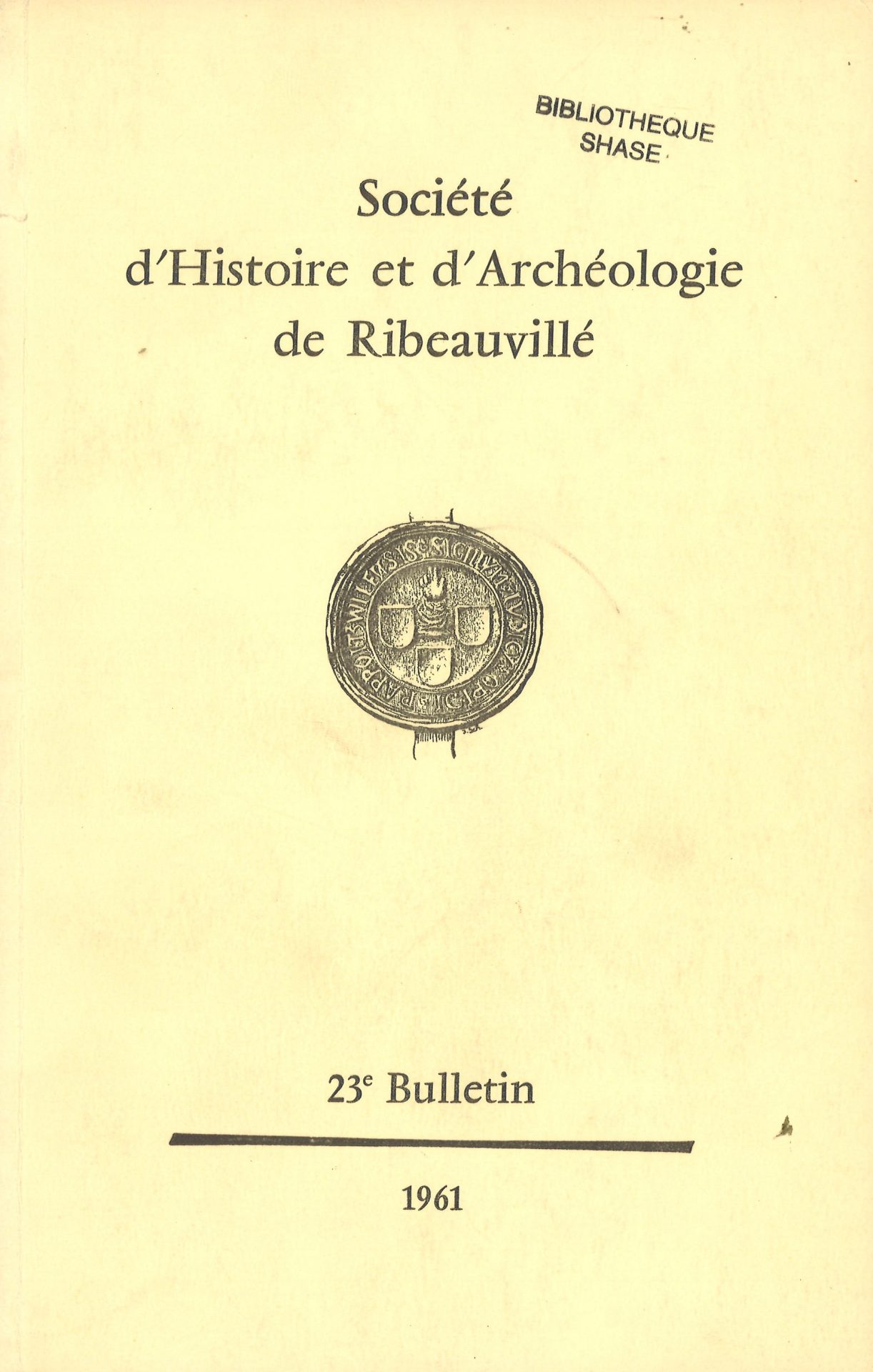 Société d'histoire et d'archéologie de Ribeauvillé