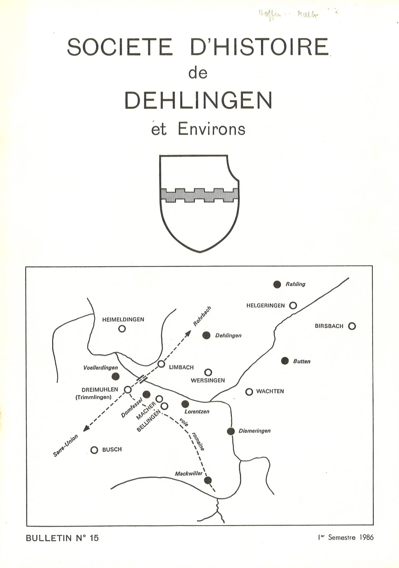 Bulletin de la Société d'Histoire de Dehlingen et Environs