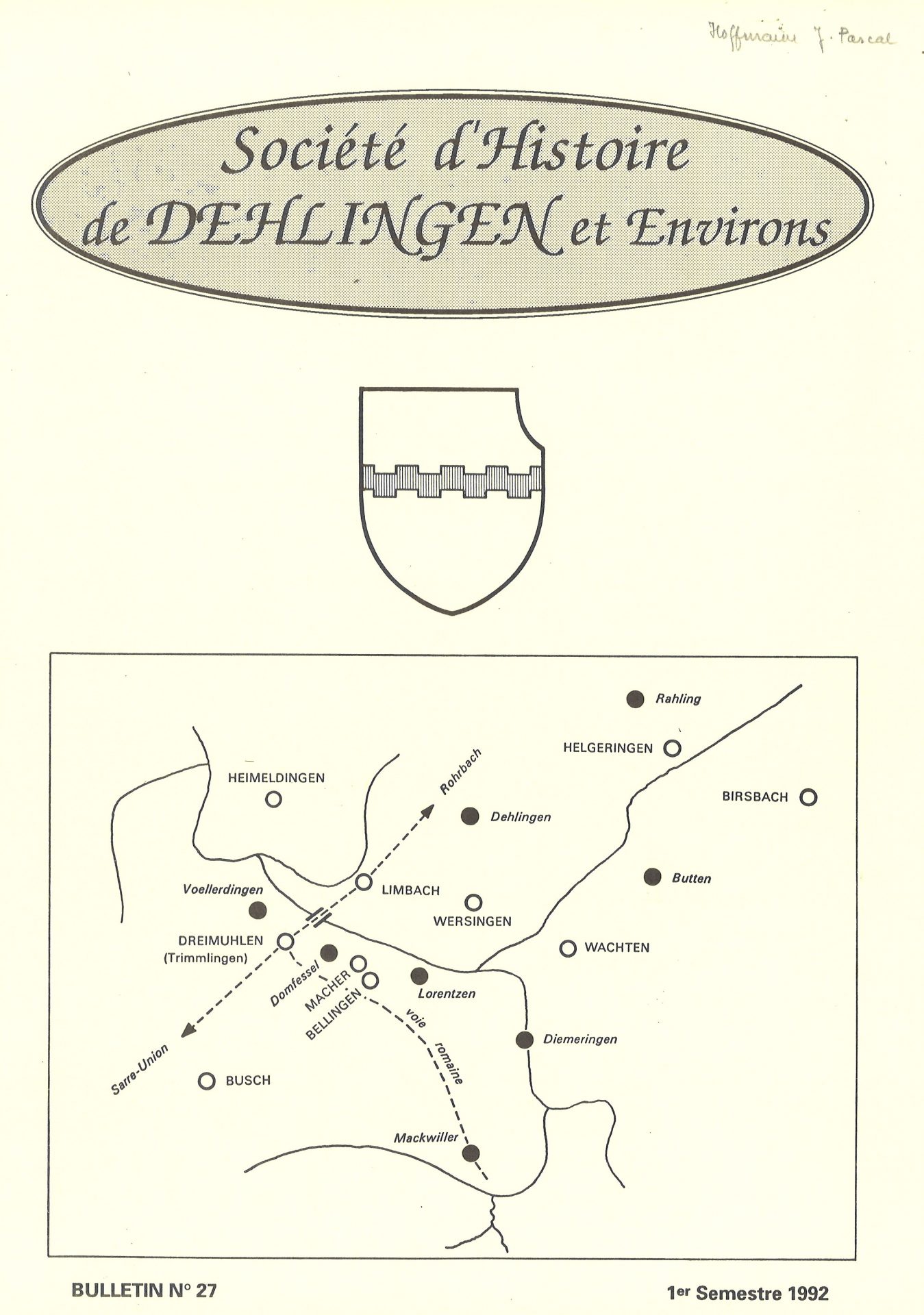 Bulletin de la Société d'Histoire de Dehlingen et Environs