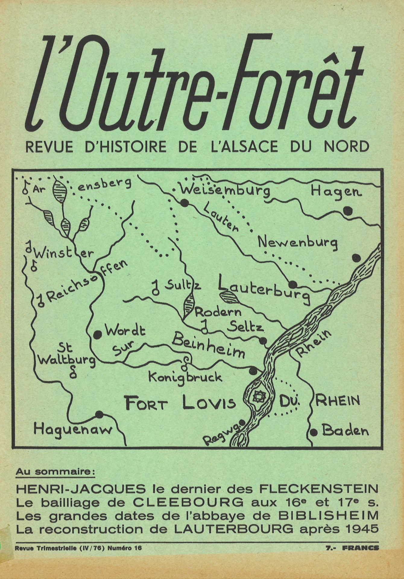 l'Outre-Forêt - Revue d'Histoire de l'Alsace du Nord