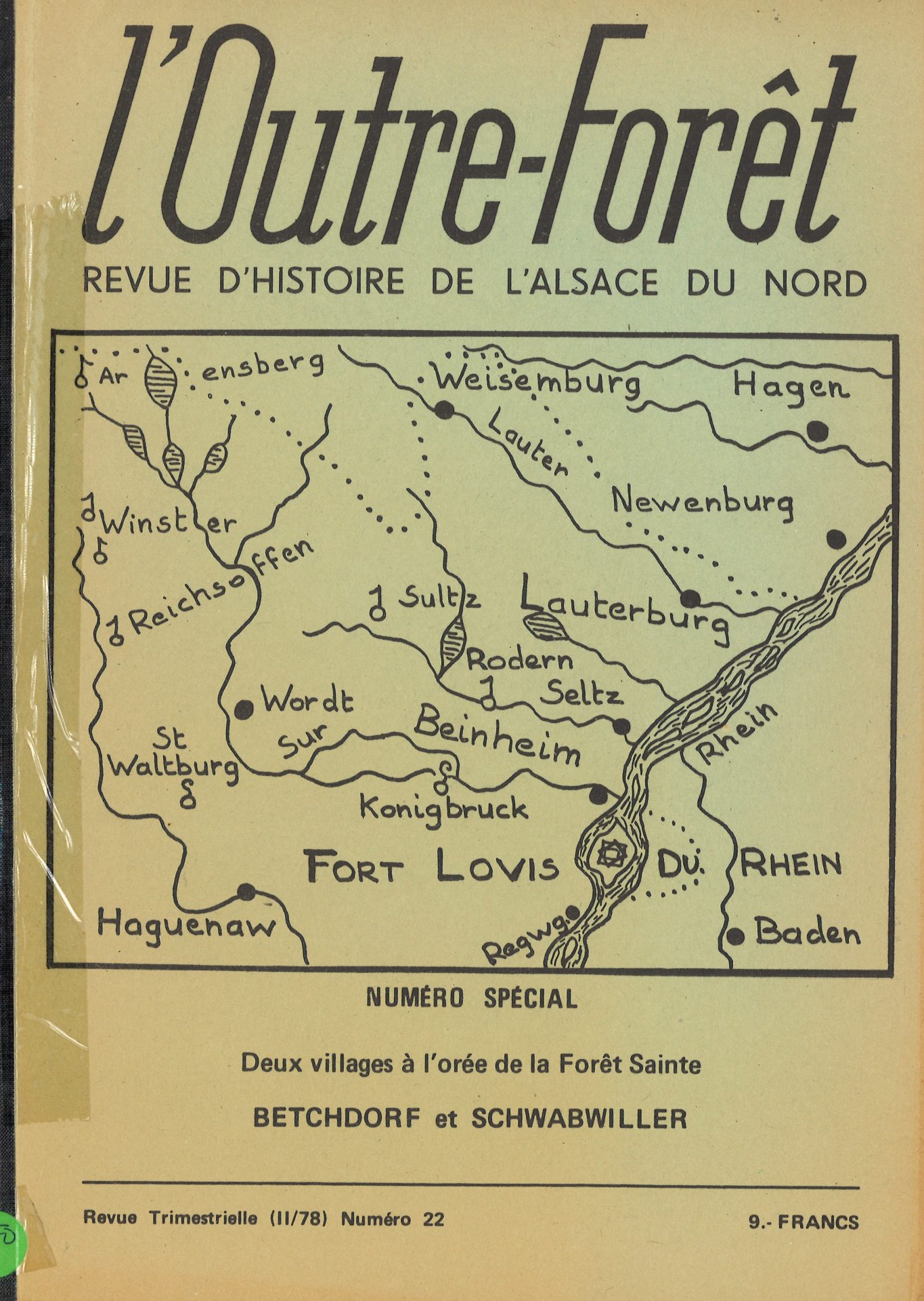 l'Outre-Forêt - Revue d'Histoire de l'Alsace du Nord - spécial Betschdorf et Schwabwiller (I)