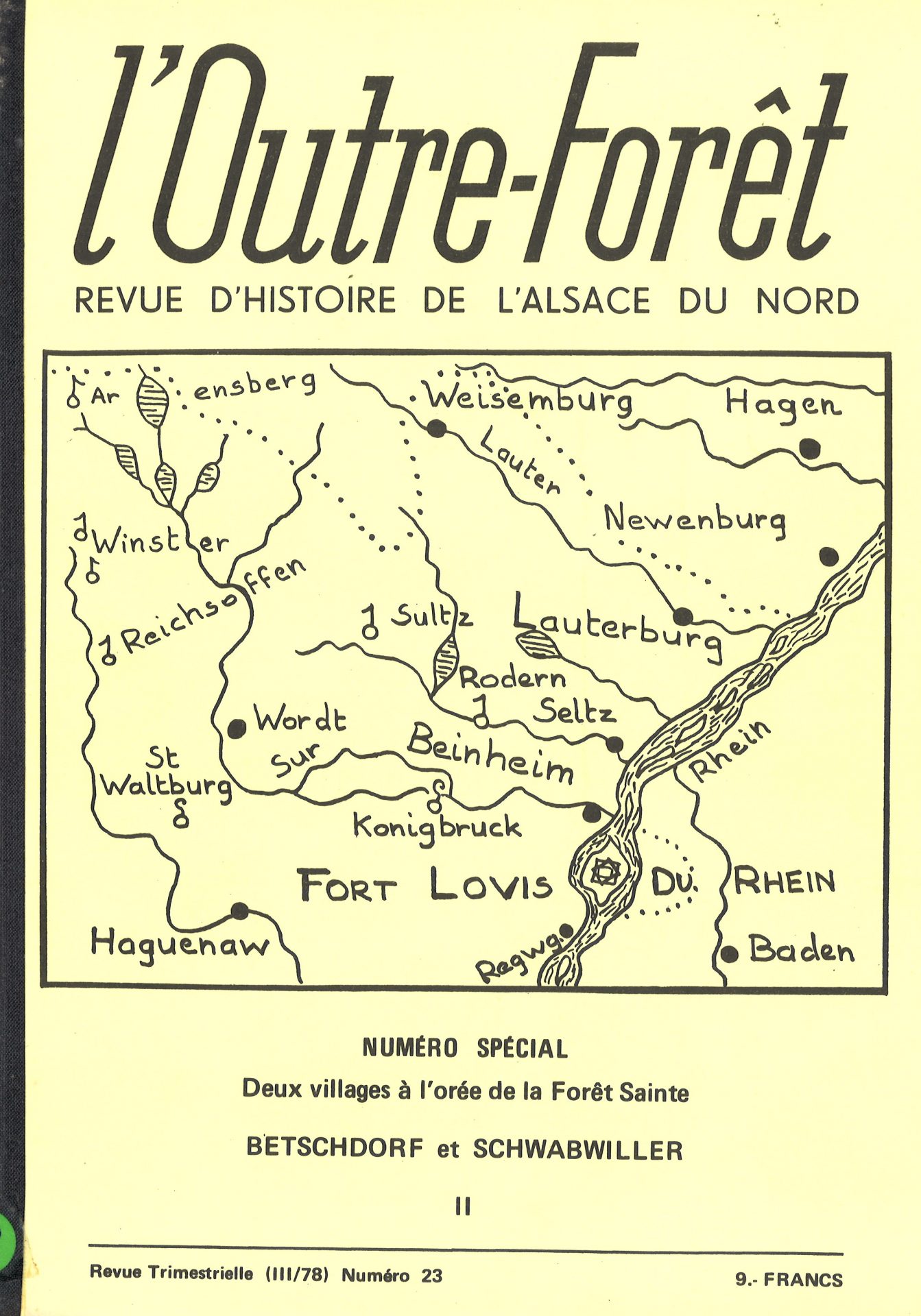 l'Outre-Forêt - Revue d'Histoire de l'Alsace du Nord - spécial Betschdorf et Schwabwiller (II)