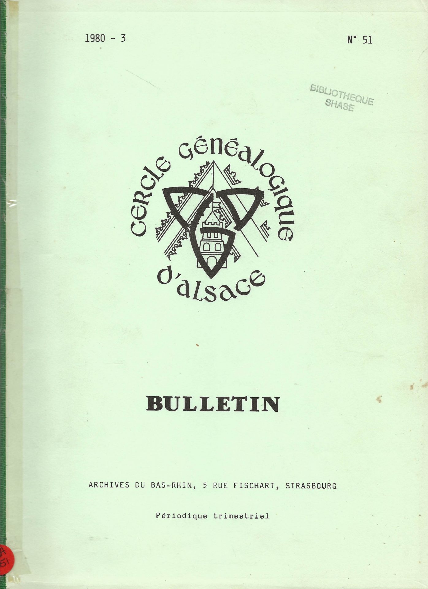 Bulletin du Cercle Généalogique d'Alsace