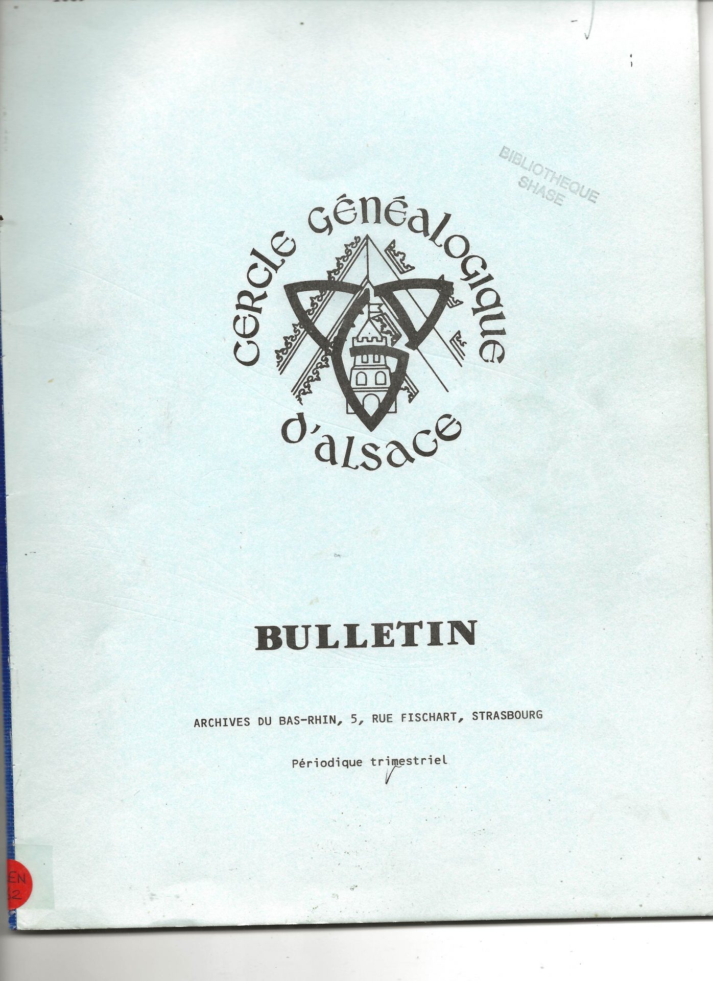 Bulletin du Cercle Généalogique d'Alsace