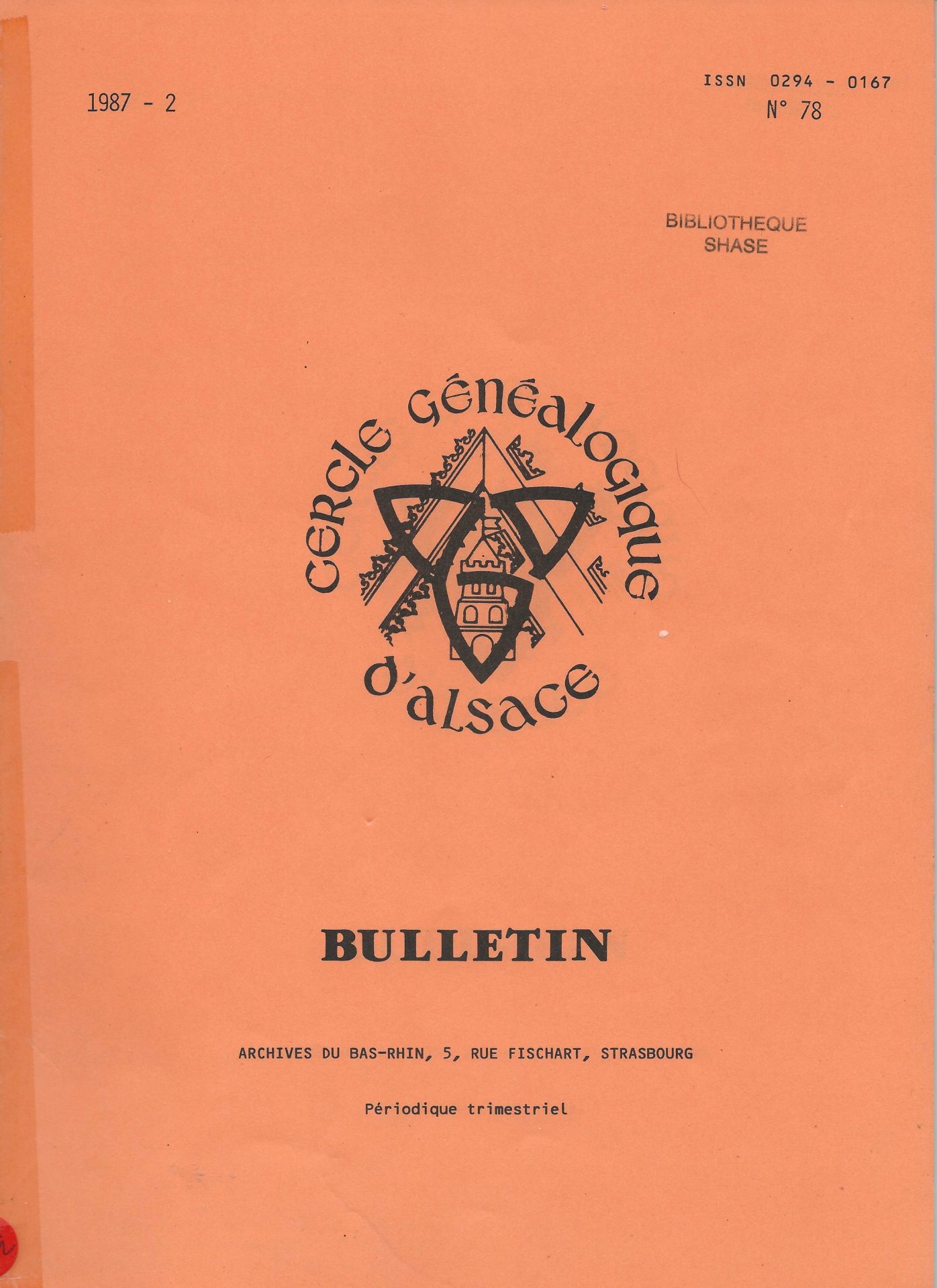 Bulletin du Cercle Généalogique d'Alsace