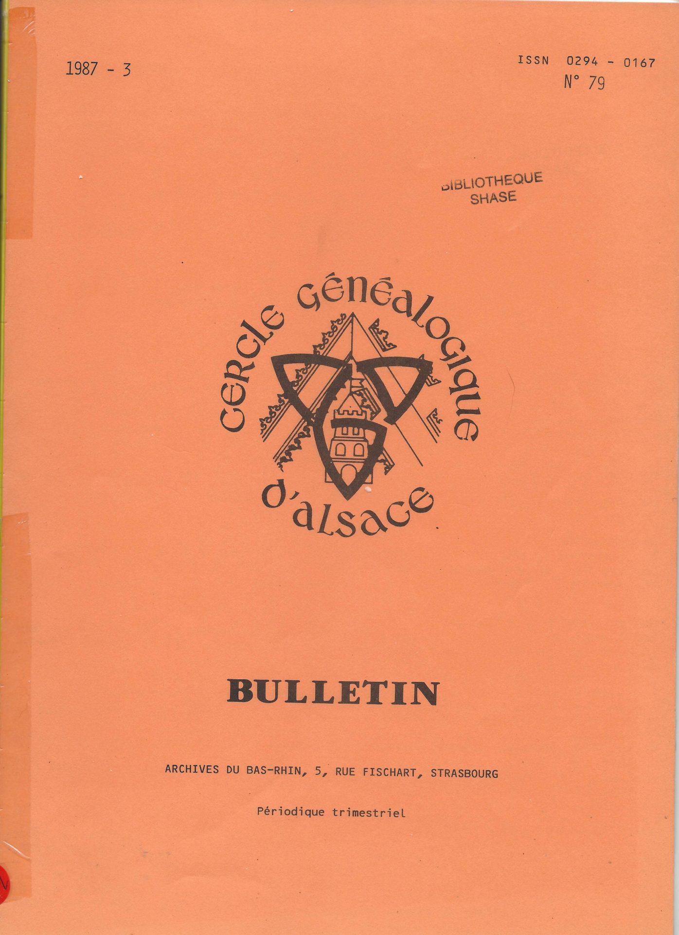 Bulletin du Cercle Généalogique d'Alsace