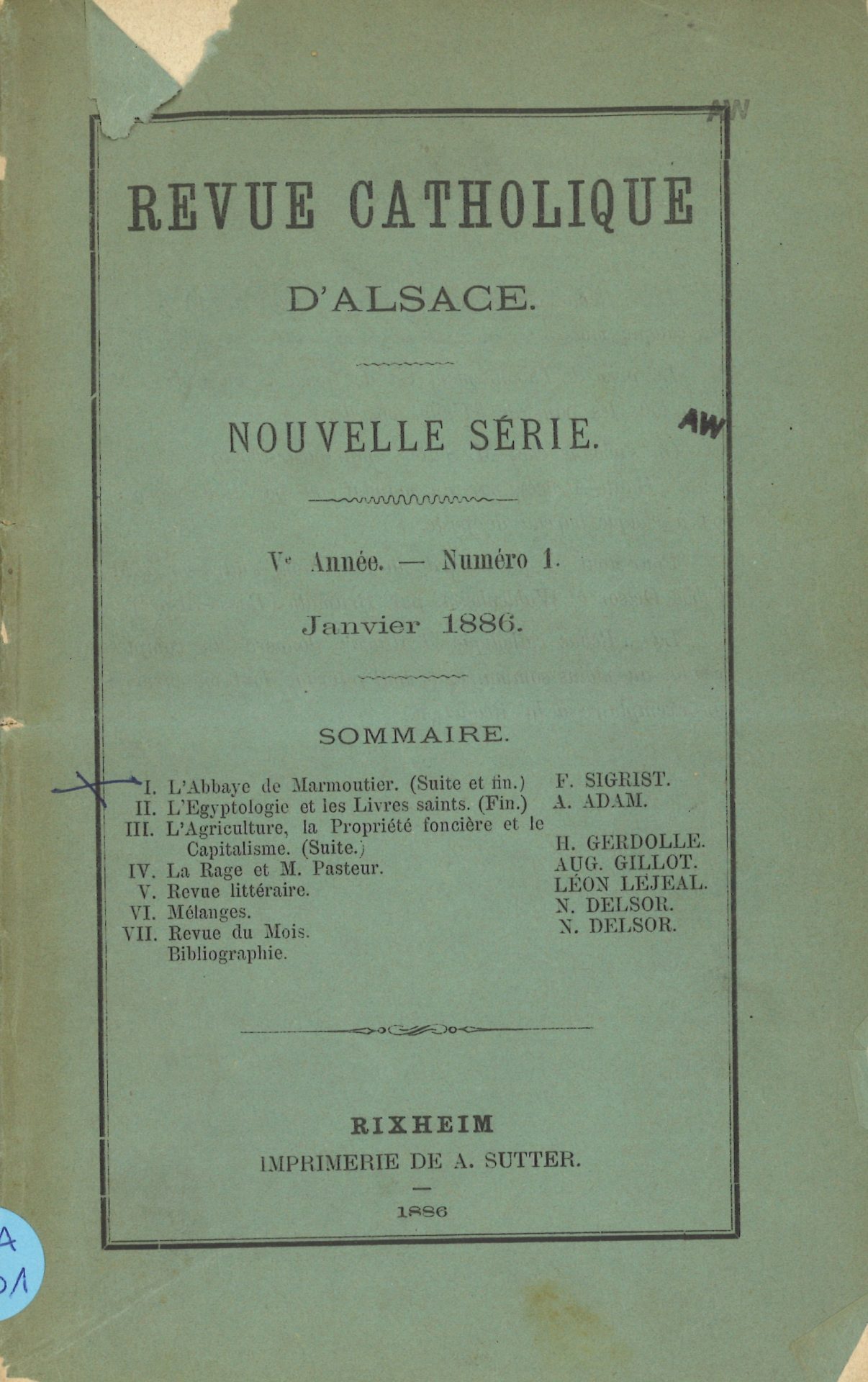 Revue catholique d'Alsace