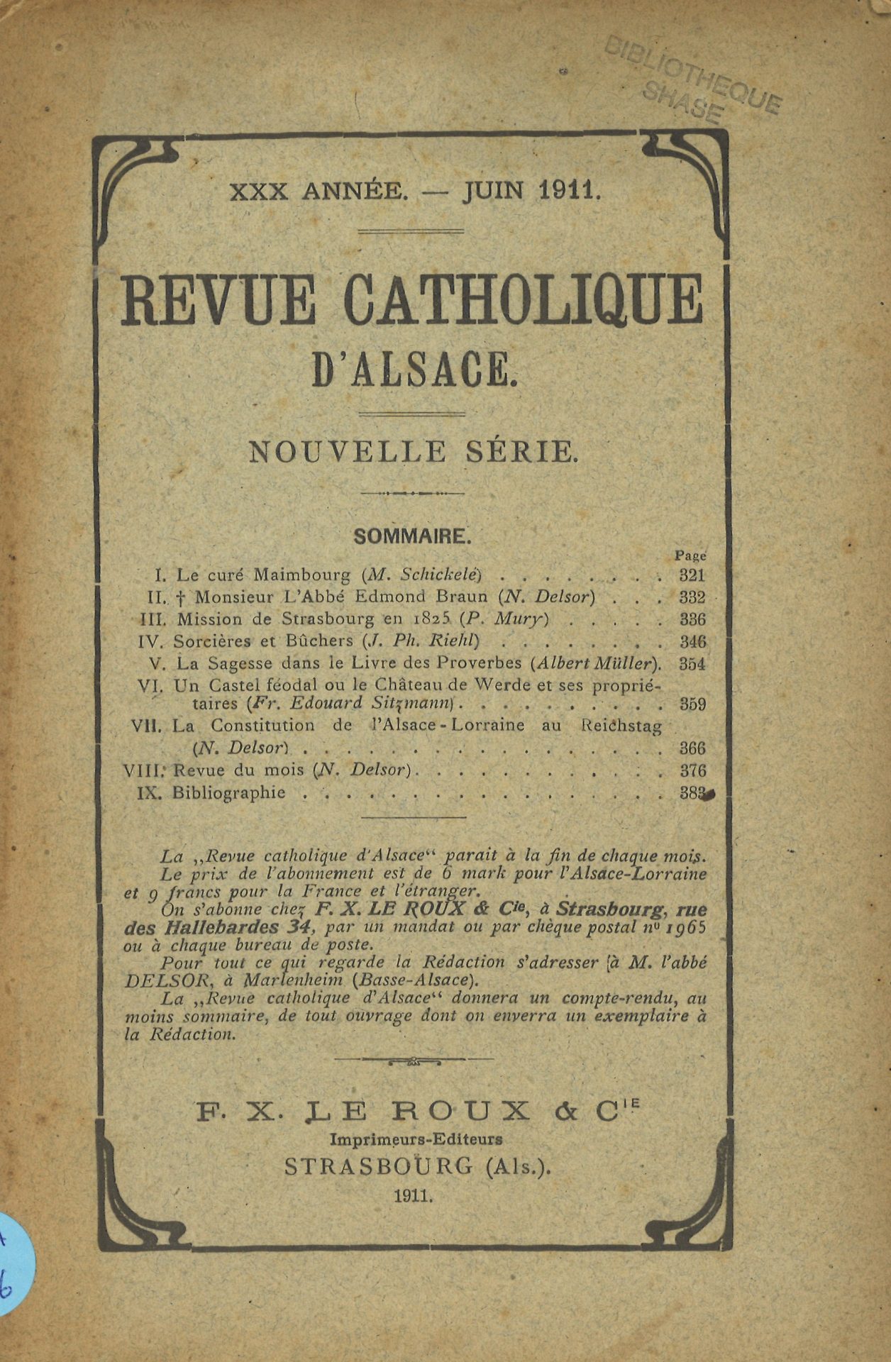 Revue catholique d'Alsace