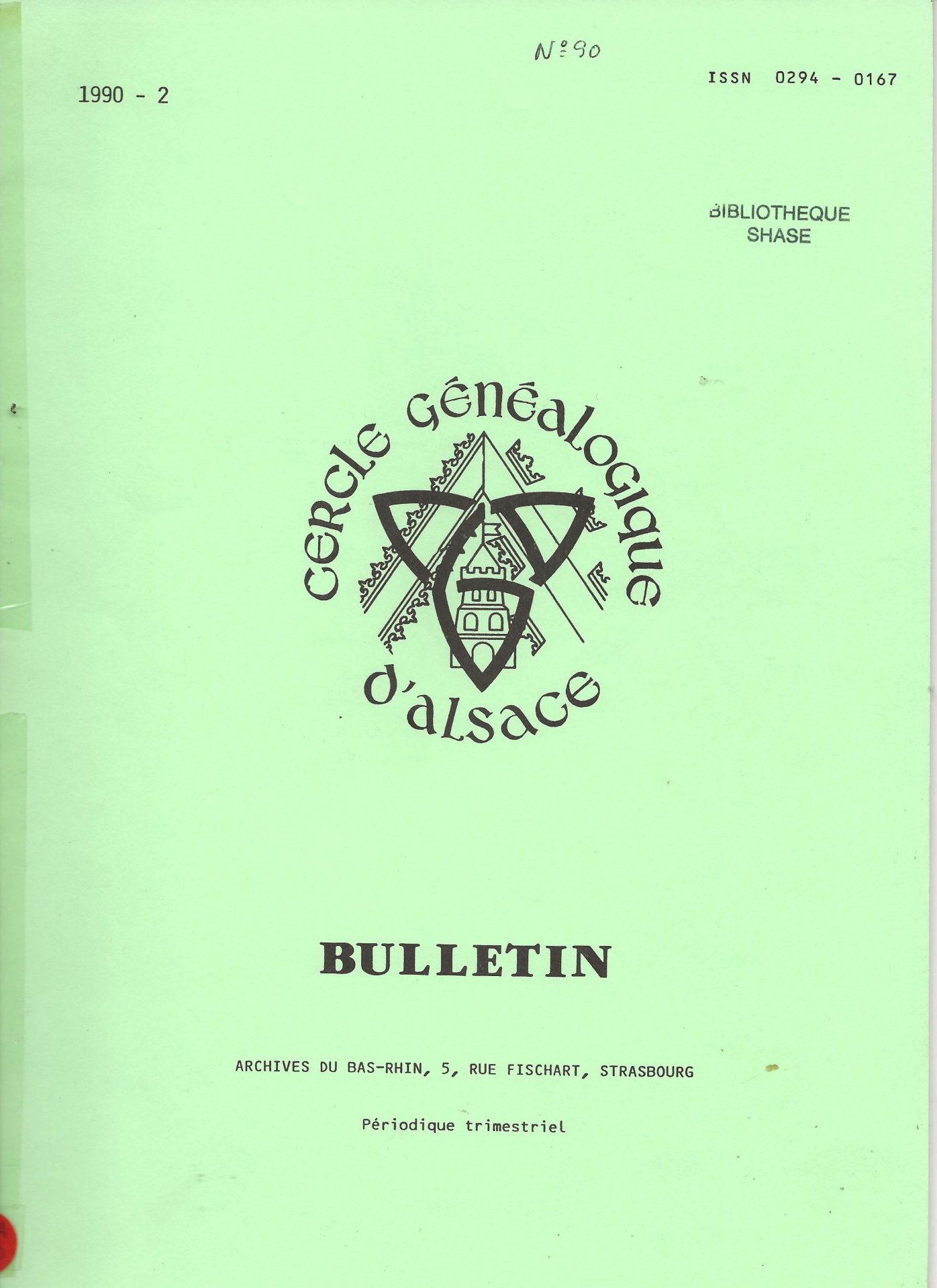 Bulletin du Cercle Généalogique d'Alsace