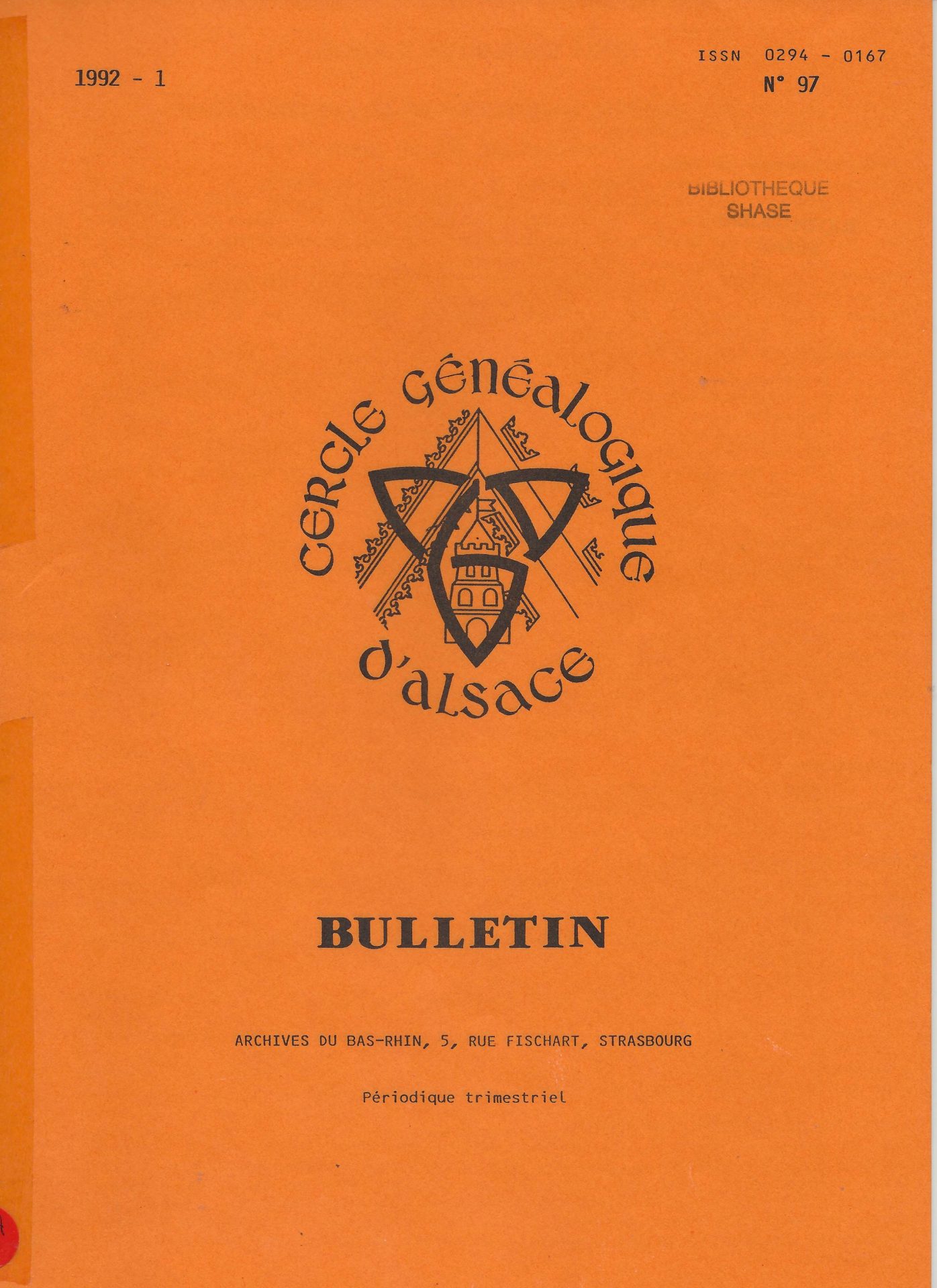 Bulletin du Cercle Généalogique d'Alsace