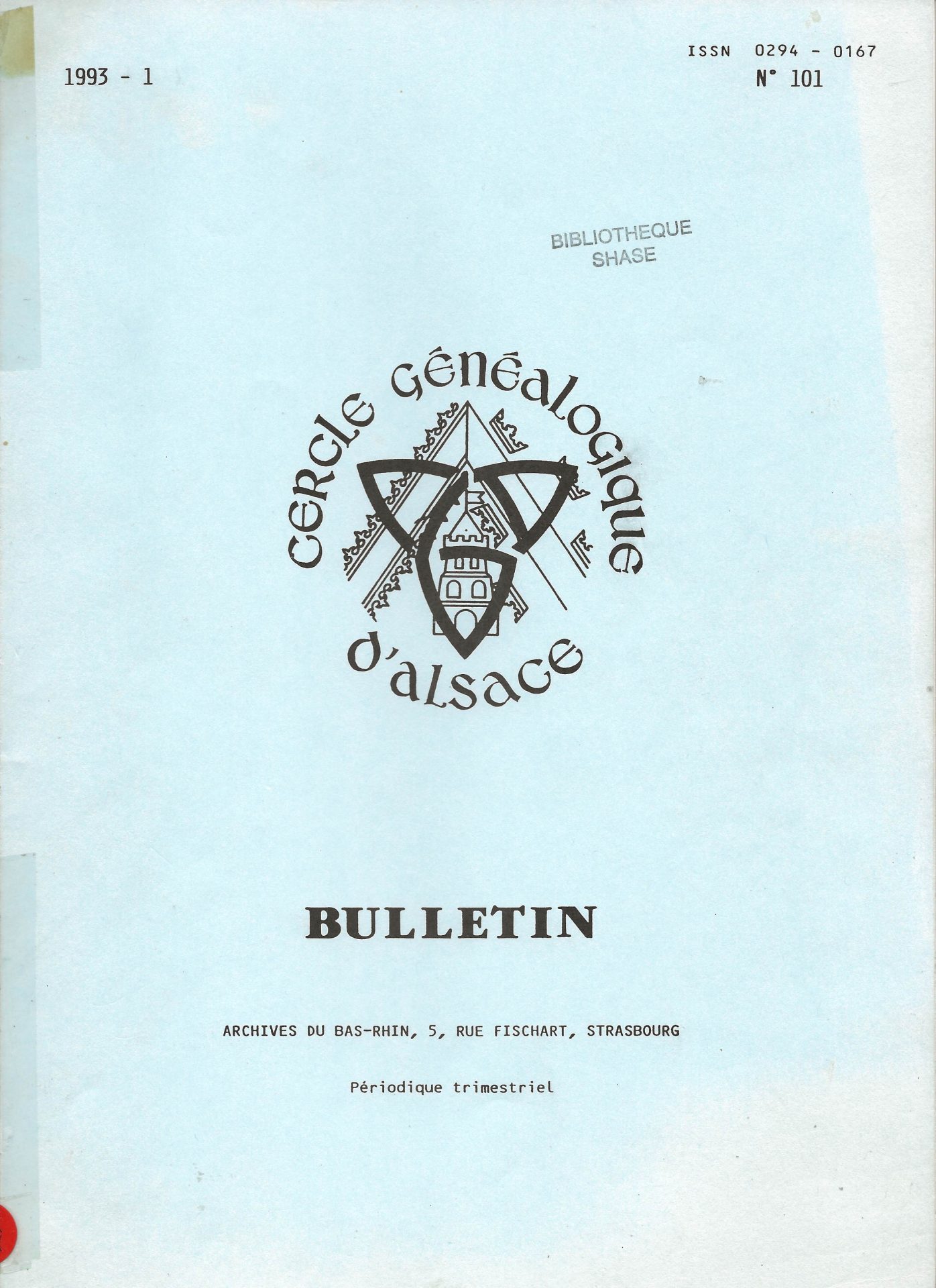 Bulletin du Cercle Généalogique d'Alsace