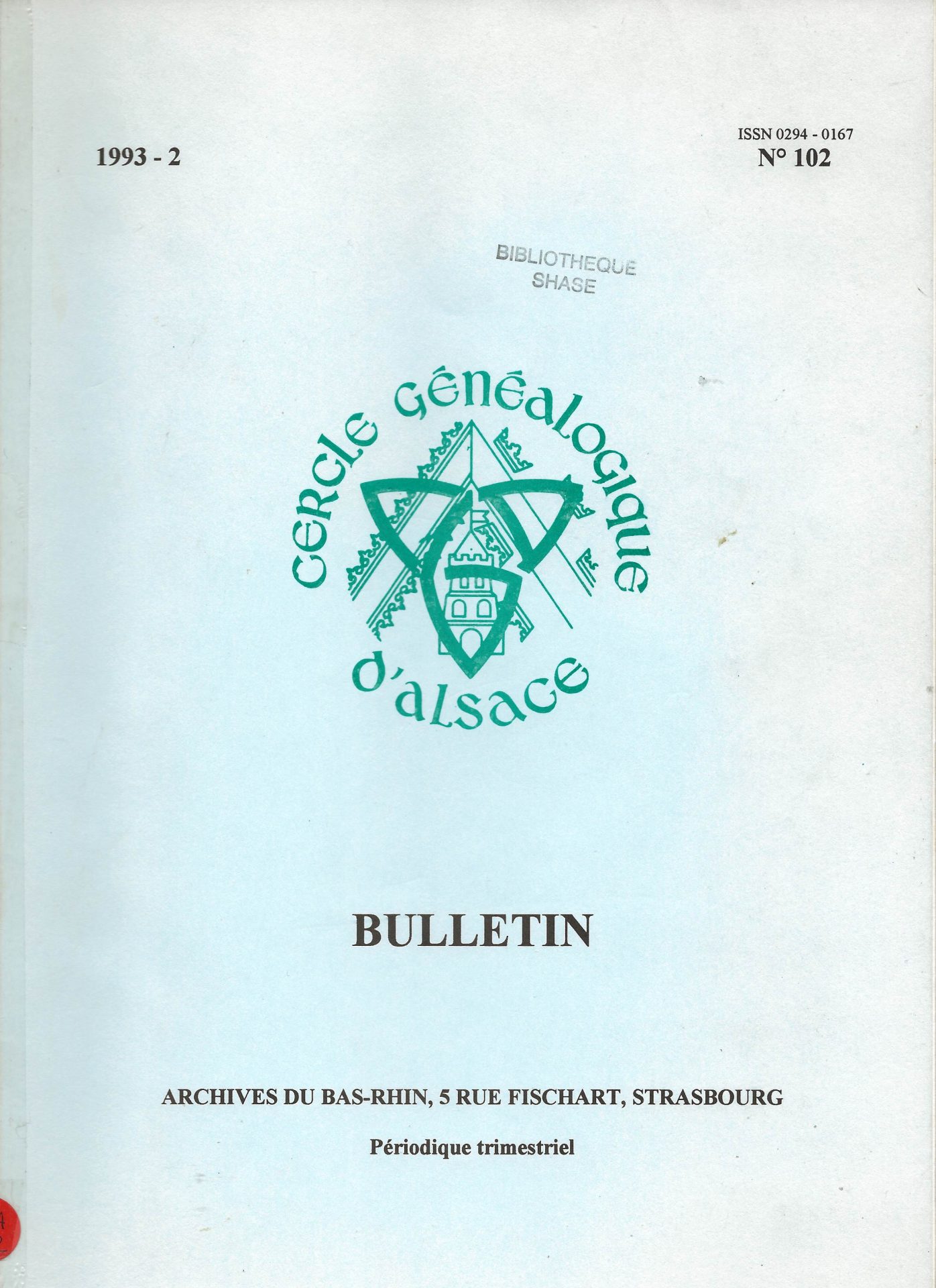 Bulletin du Cercle Généalogique d'Alsace