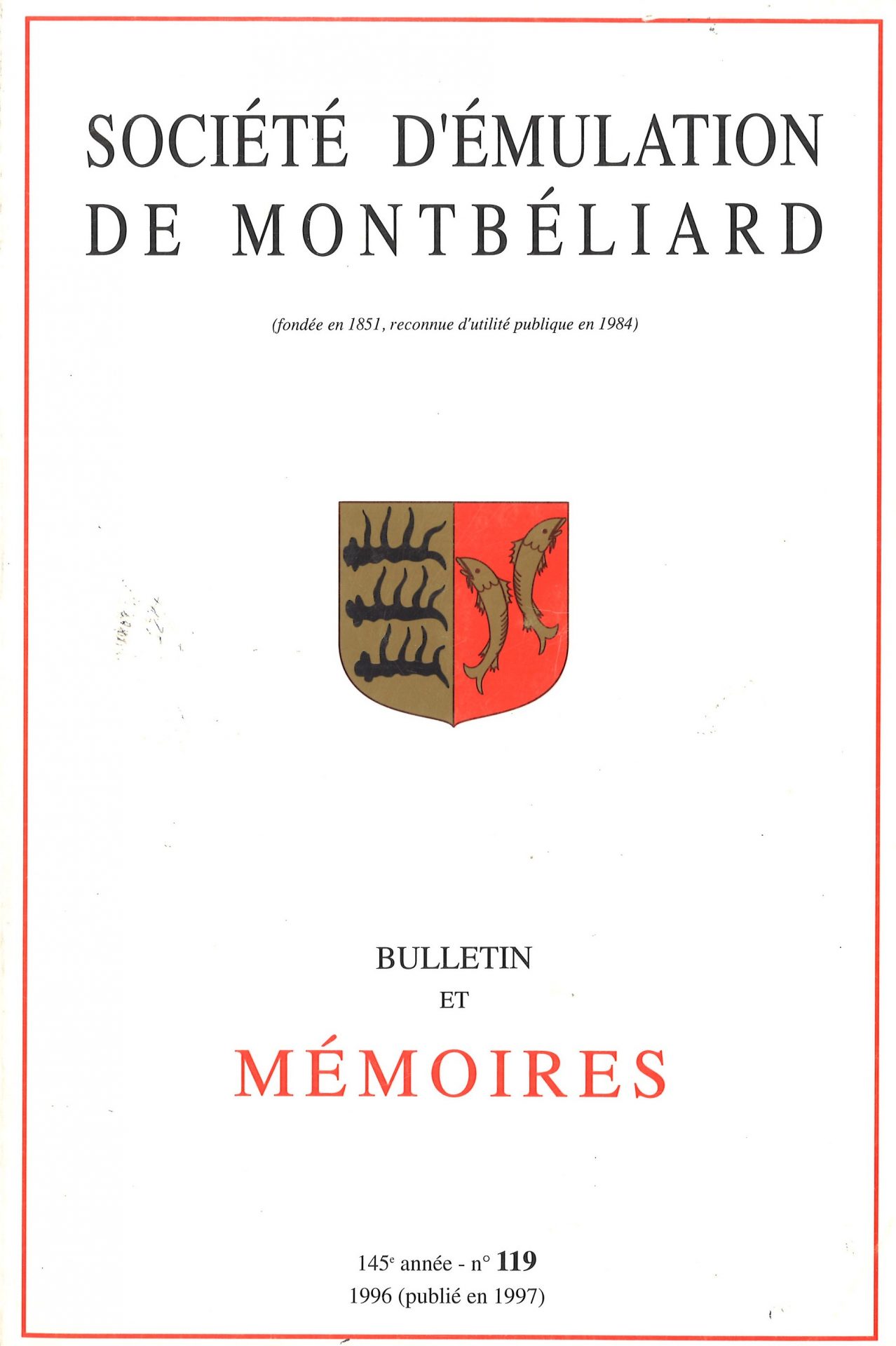 Bulletin et Mémoires de la Société d’Emulation de Montbéliard