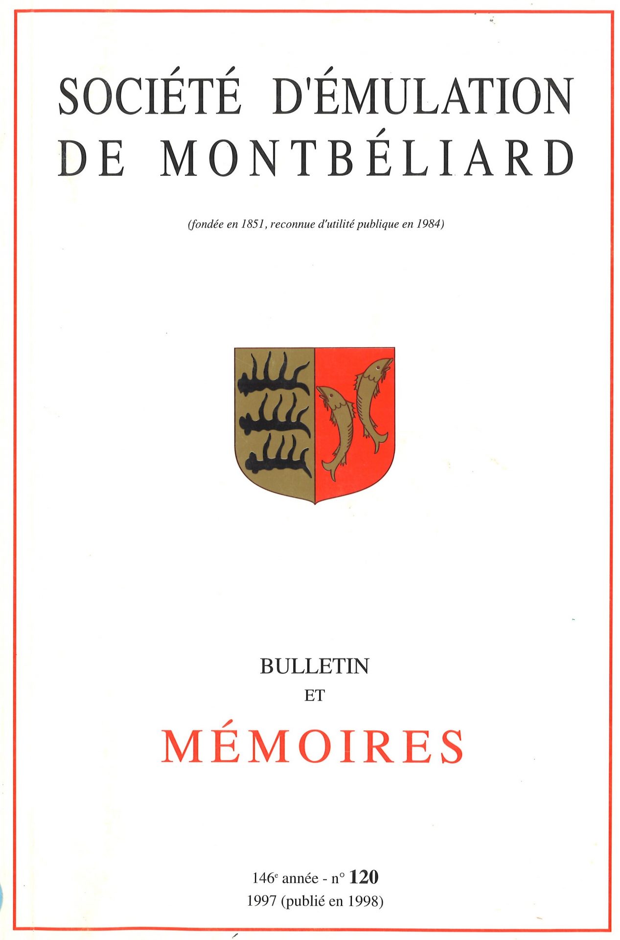 Bulletin et Mémoires de la Société d’émulation de Montbéliard