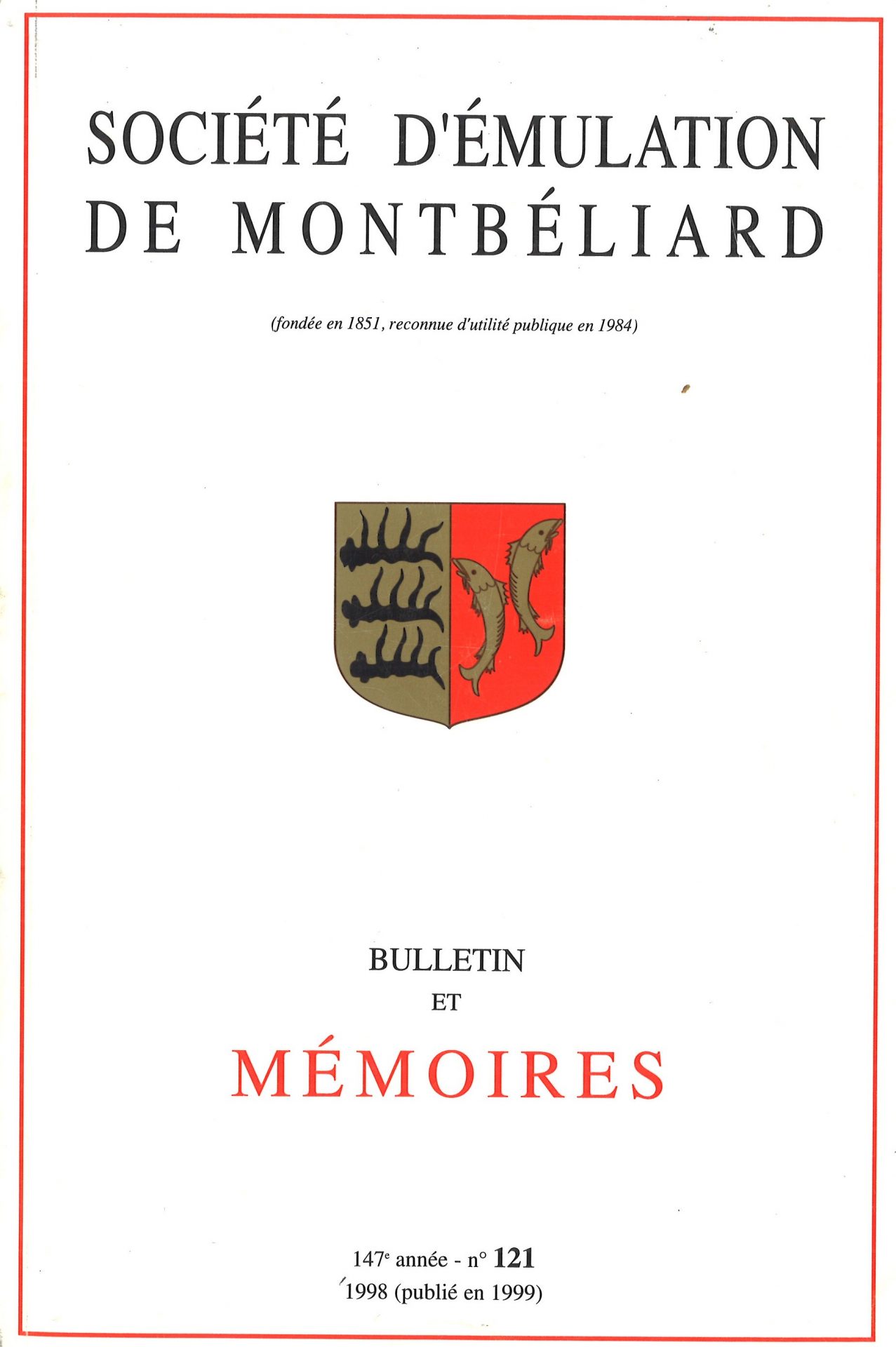 Bulletin et Mémoires de la Société d’Emulation de Montbéliard