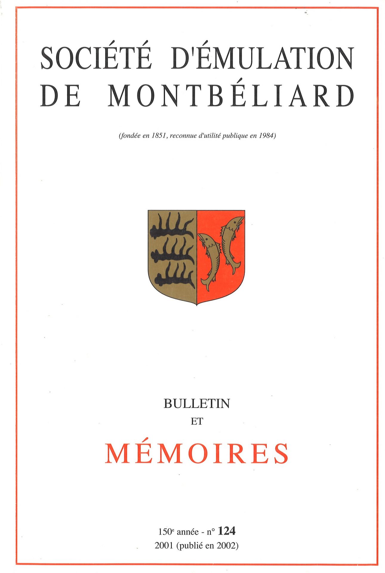 Bulletin et Mémoires de la Société d’émulation de Montbéliard