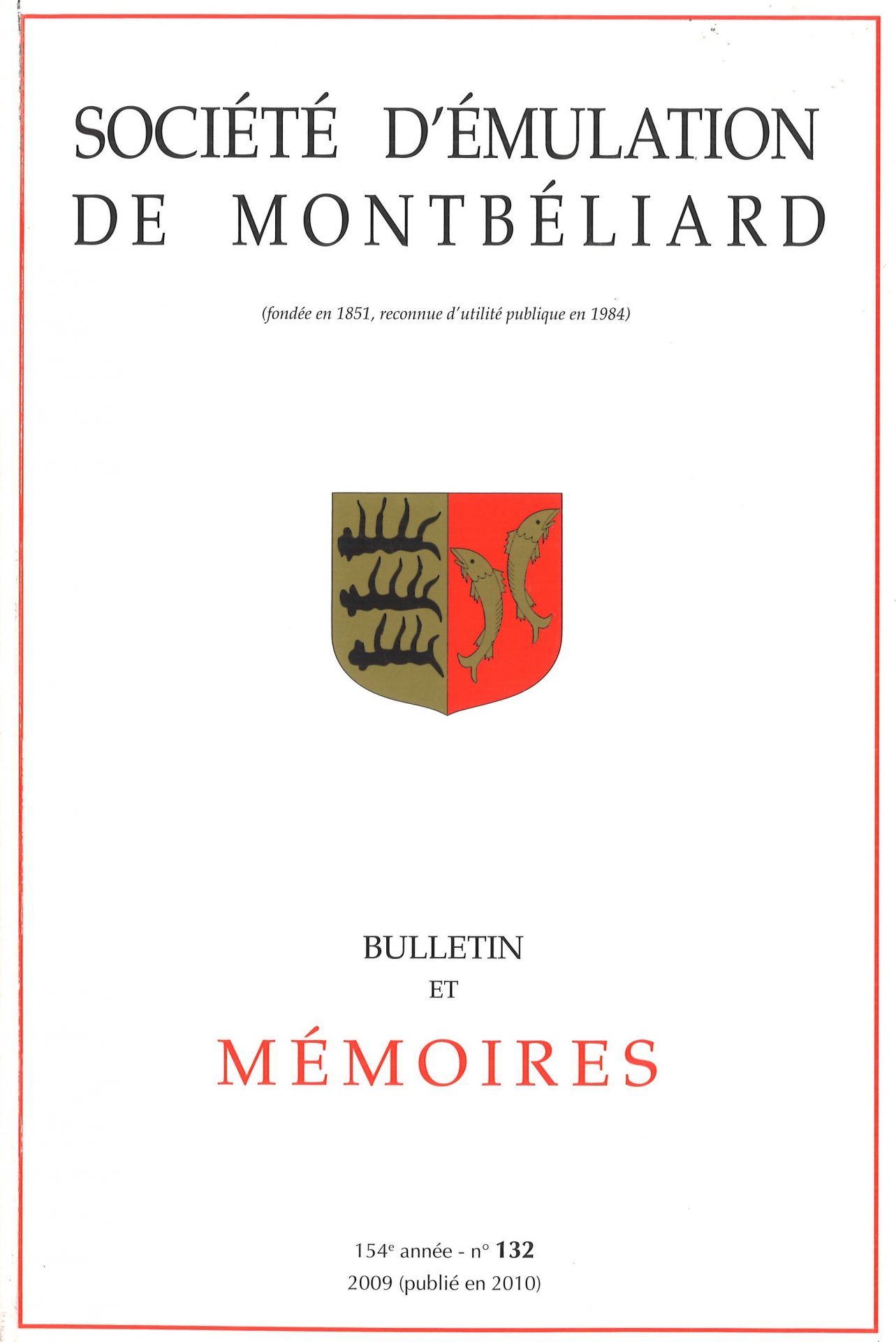 Bulletin et Mémoires de la Société d’Emulation de Montbéliard