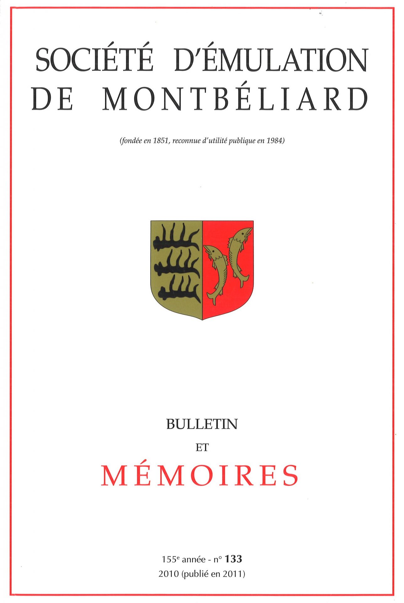 Bulletin et Mémoires de la Société d’Emulation de Montbéliard
