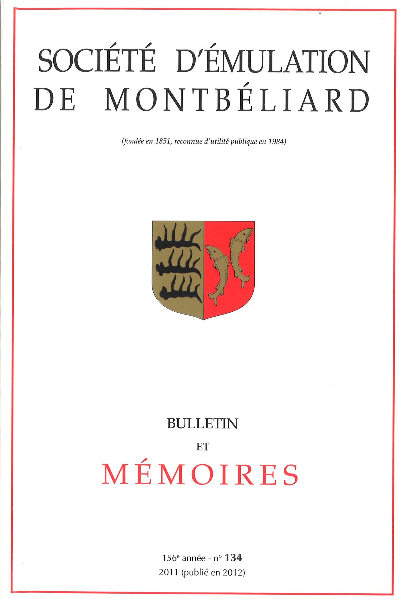 Bulletin et Mémoires de la Société d’Emulation de Montbéliard