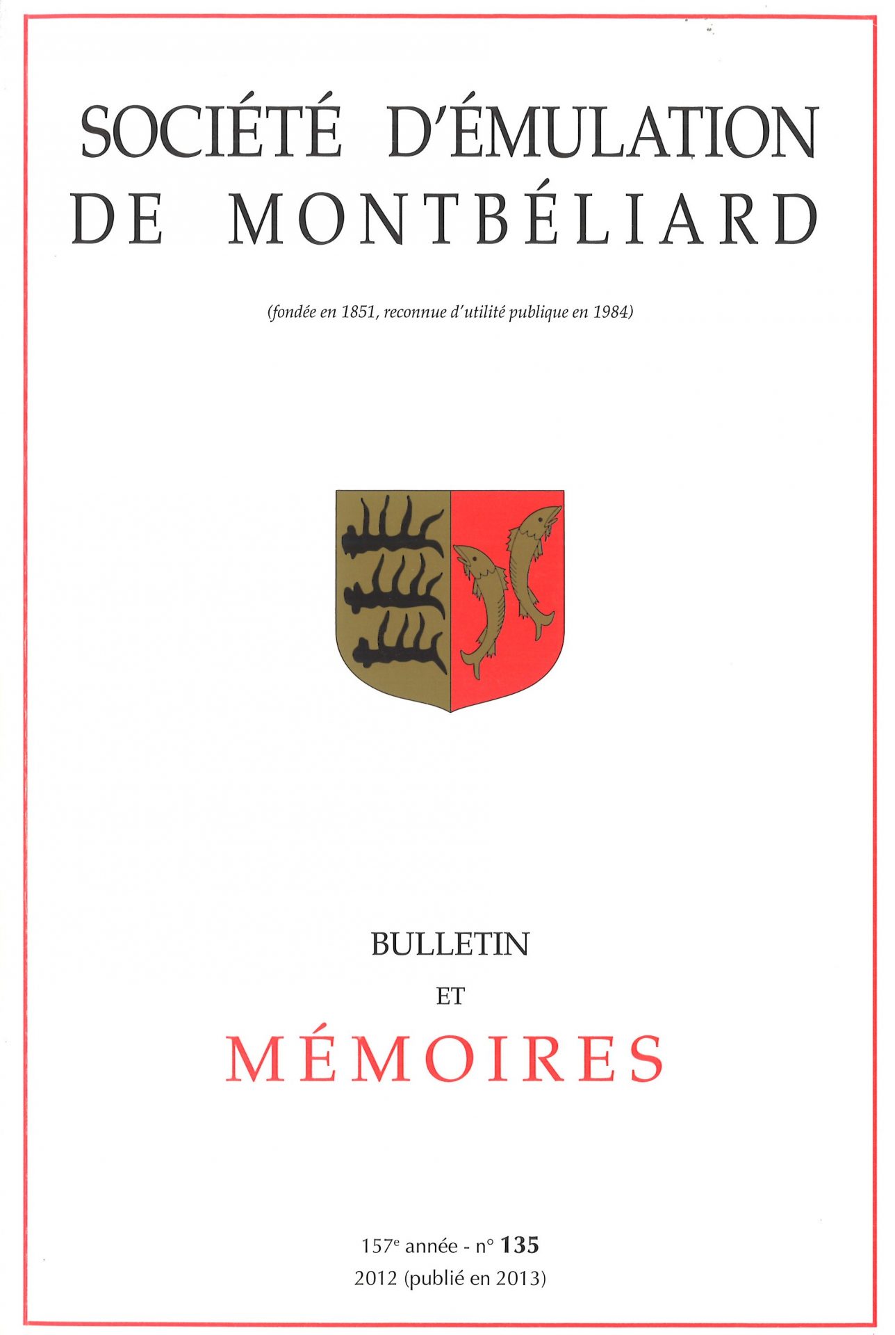 Bulletin et Mémoires de la Société d’Emulation de Montbéliard