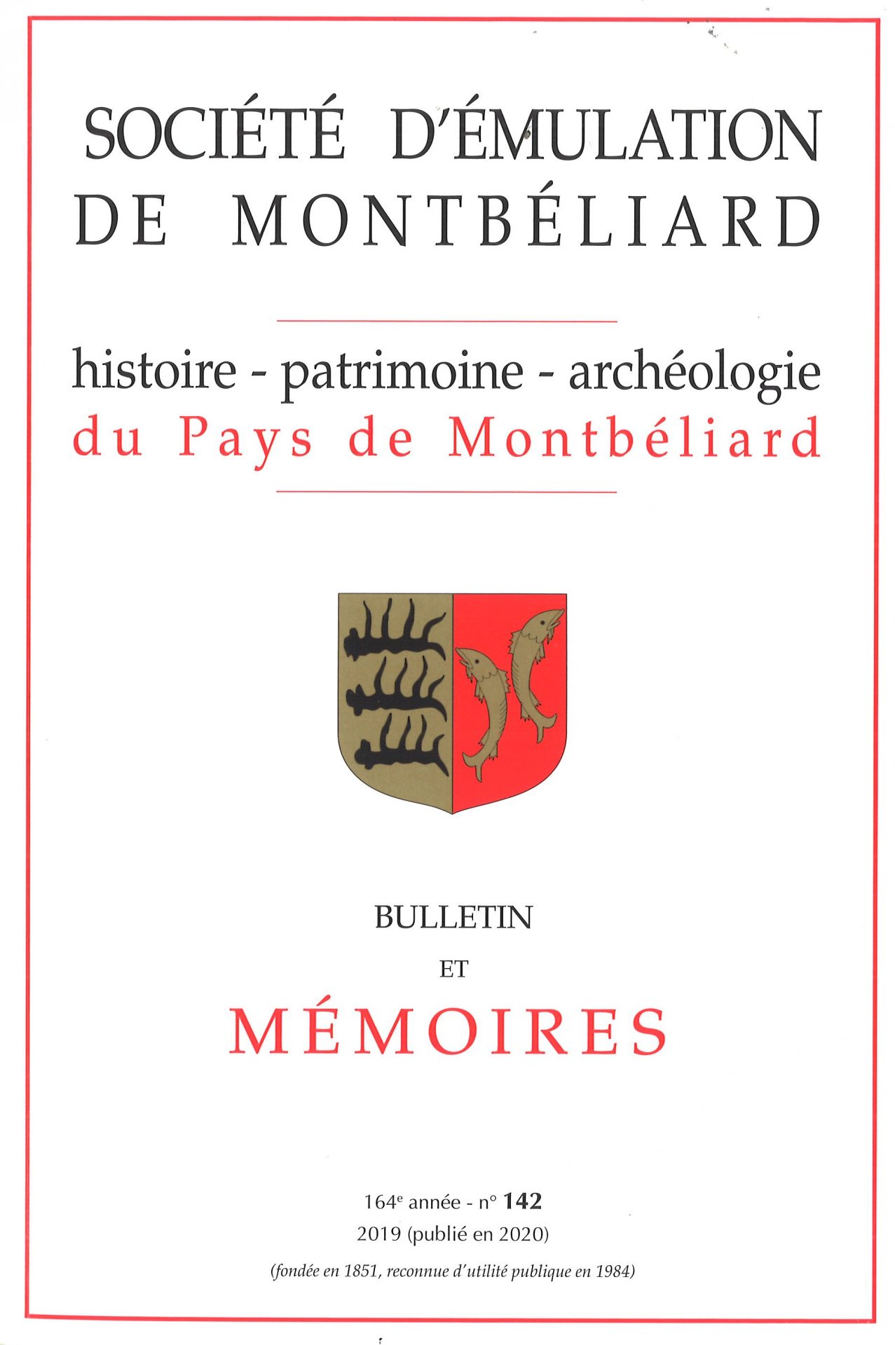 Bulletin et Mémoires de la Société d’Emulation de Montbéliard - histoire - patrimoine - archéologie du Pays de Montbéliard