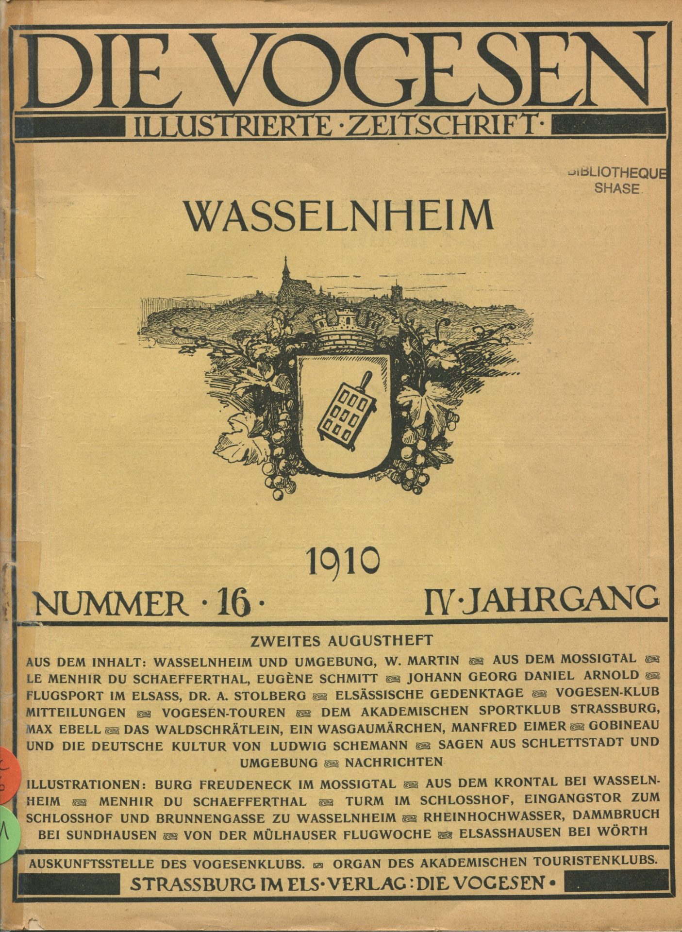 Die Vogesen - Illustrierte Zeitschrift