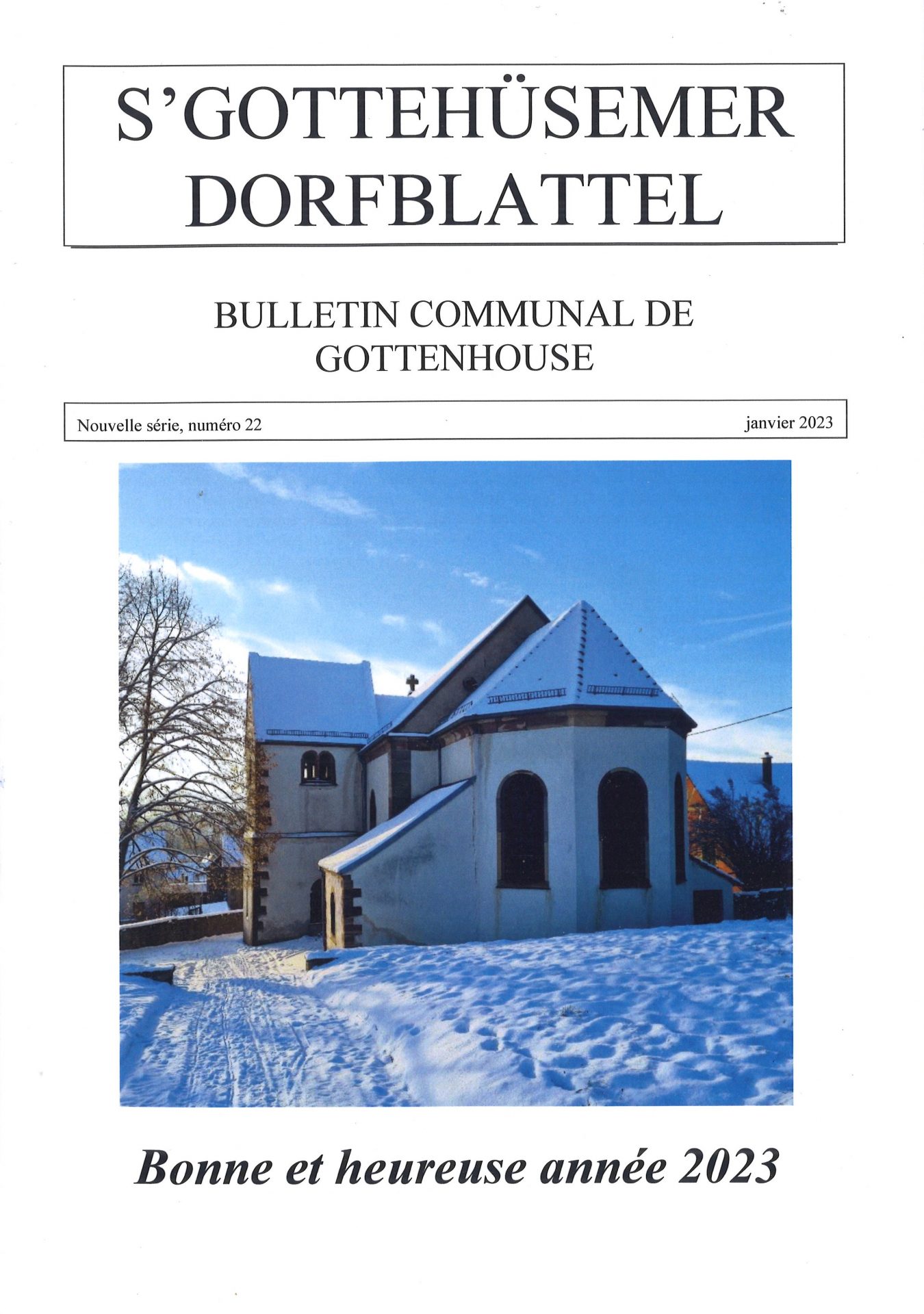 S'Gottehüsemer Dorfblattel - Bulletin communal de Gottenhouse