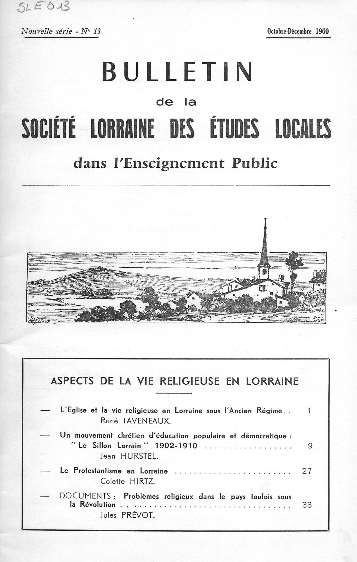 Bulletin de la Société lorraine des études locales dans l'enseignement public