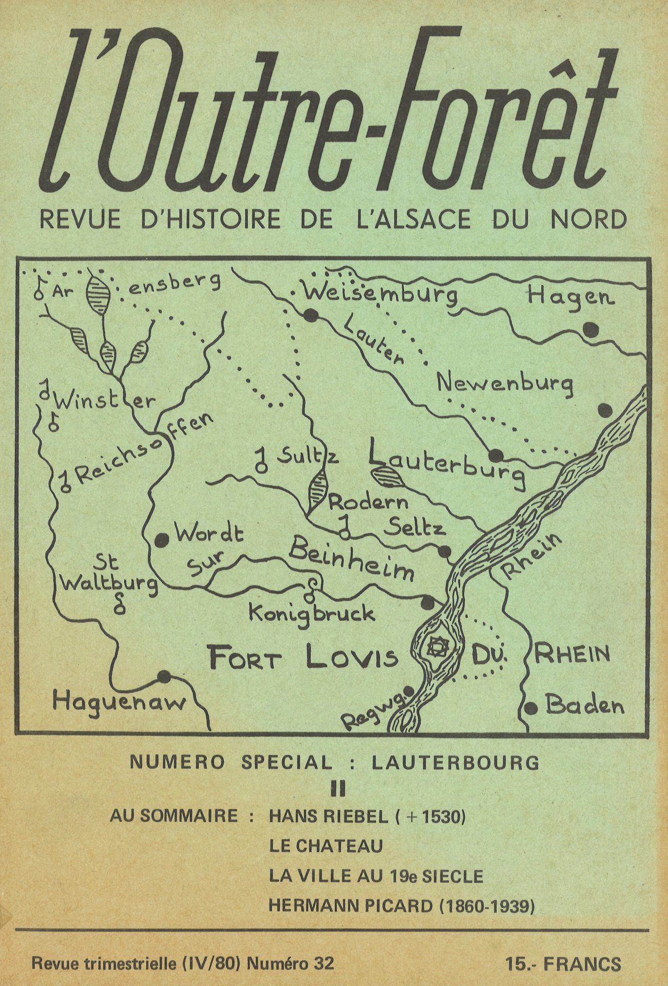 l'Outre-Forêt - Revue d'Histoire de l'Alsace du Nord - spécial Lauterbourg (II)