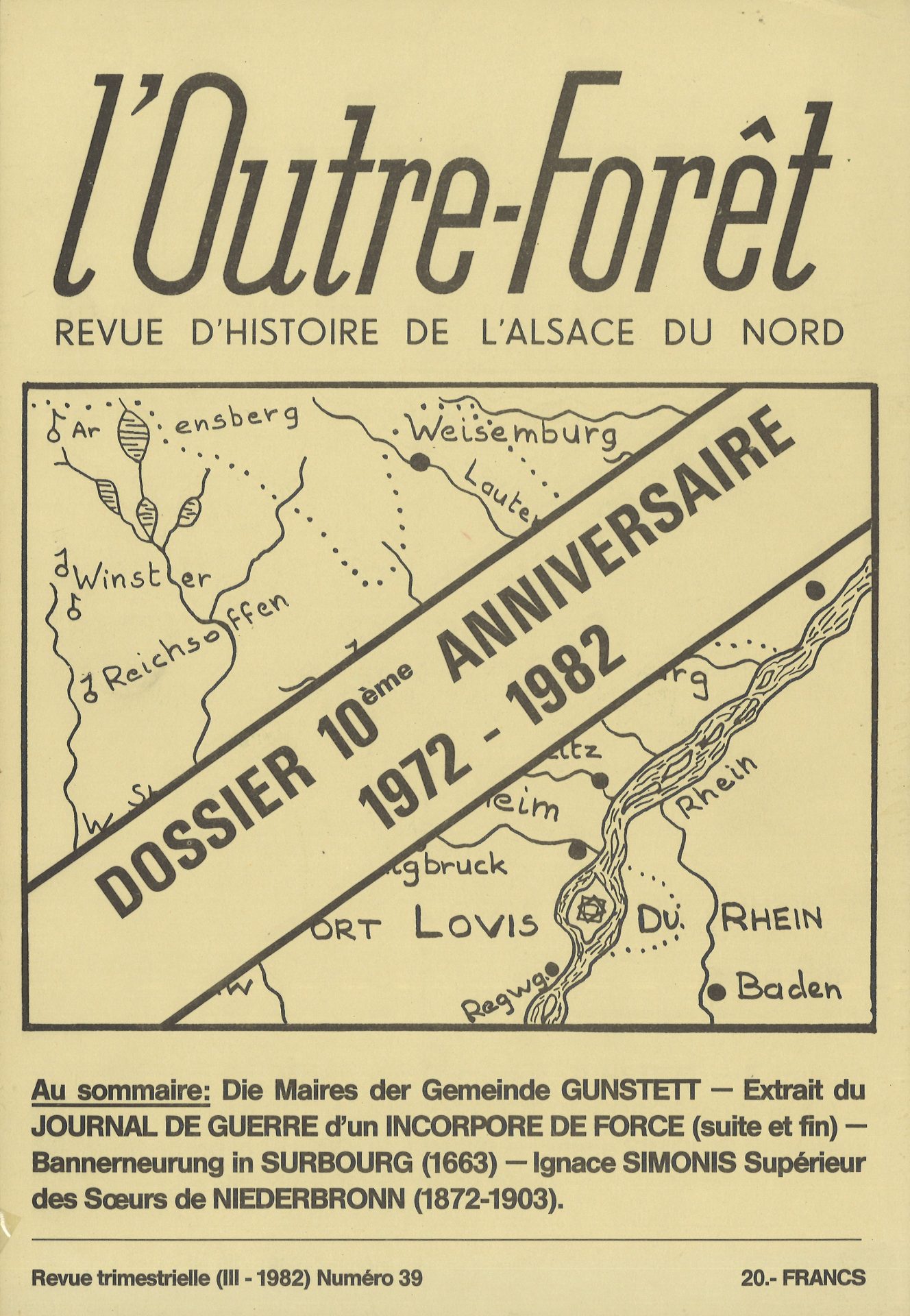 l'Outre-Forêt - Revue d'Histoire de l'Alsace du Nord