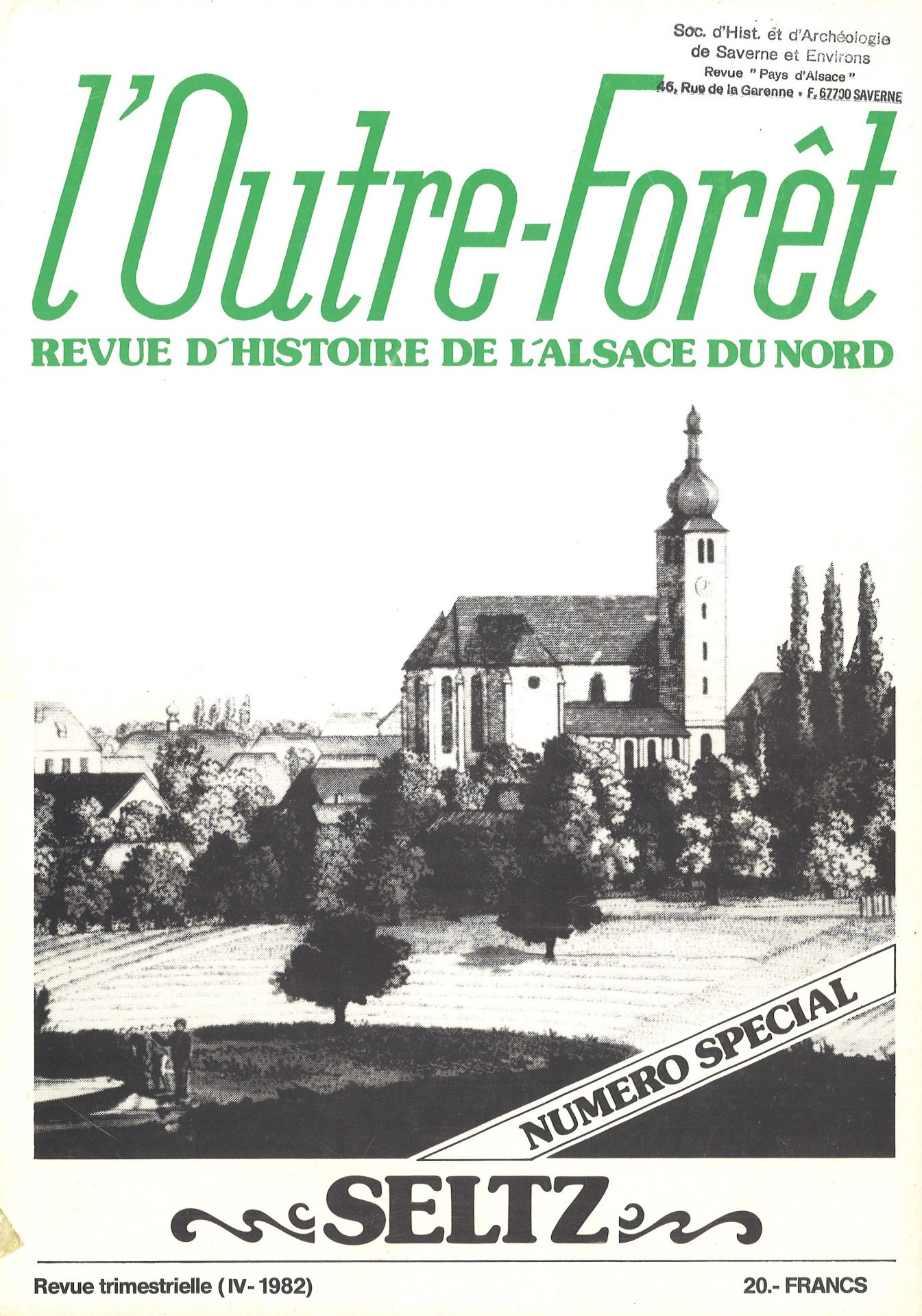l'Outre-Forêt - Revue d'Histoire de l'Alsace du Nord - spécial Seltz