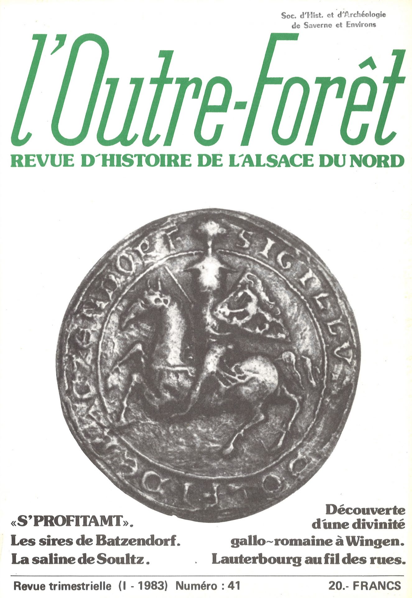 l'Outre-Forêt - Revue d'Histoire de l'Alsace du Nord