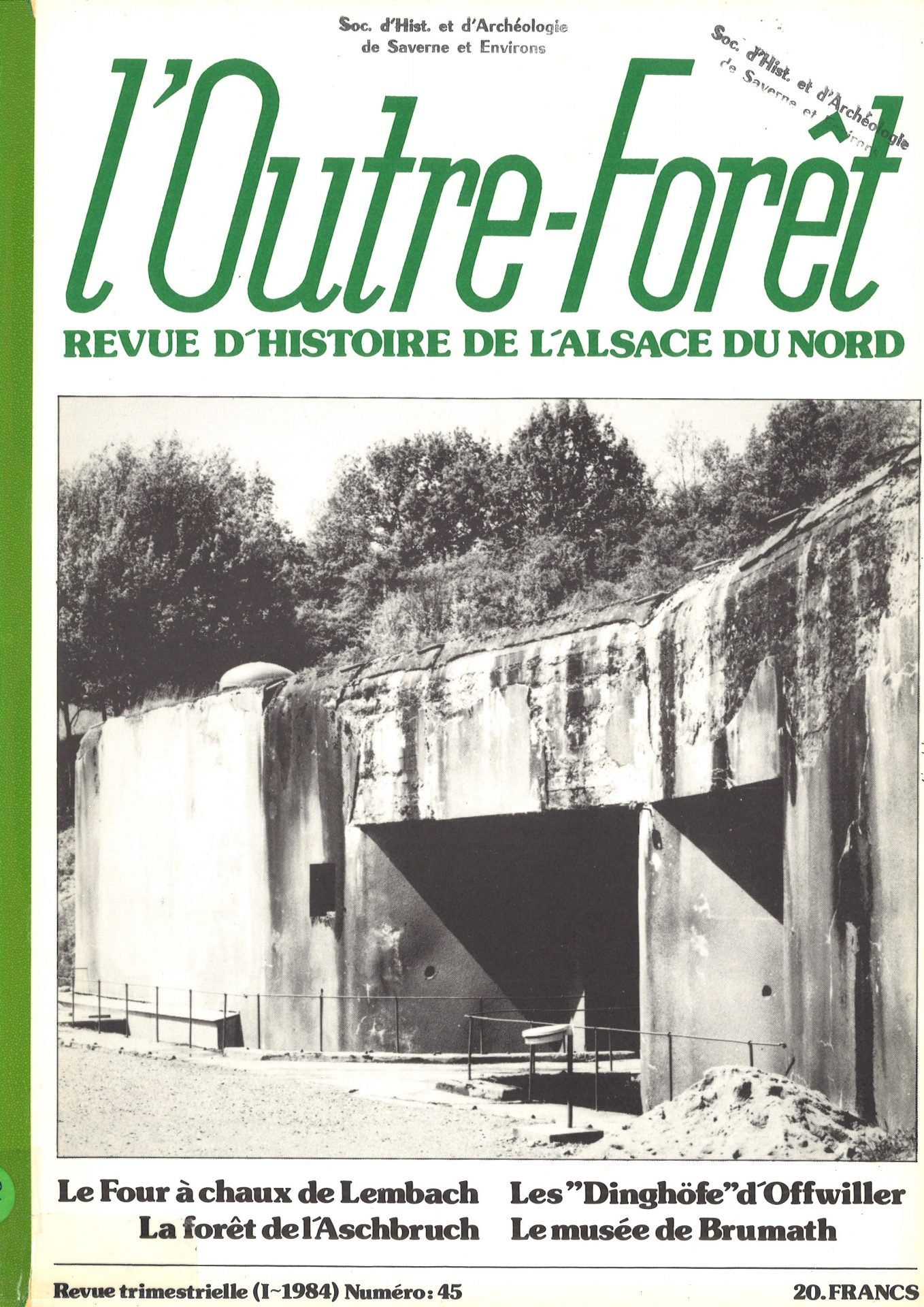 l'Outre-Forêt - Revue d'Histoire de l'Alsace du Nord