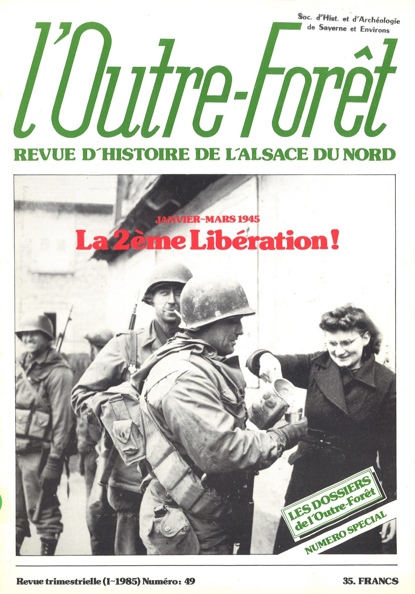 l'Outre-Forêt - Revue d'Histoire de l'Alsace du Nord - la 2ème Libération